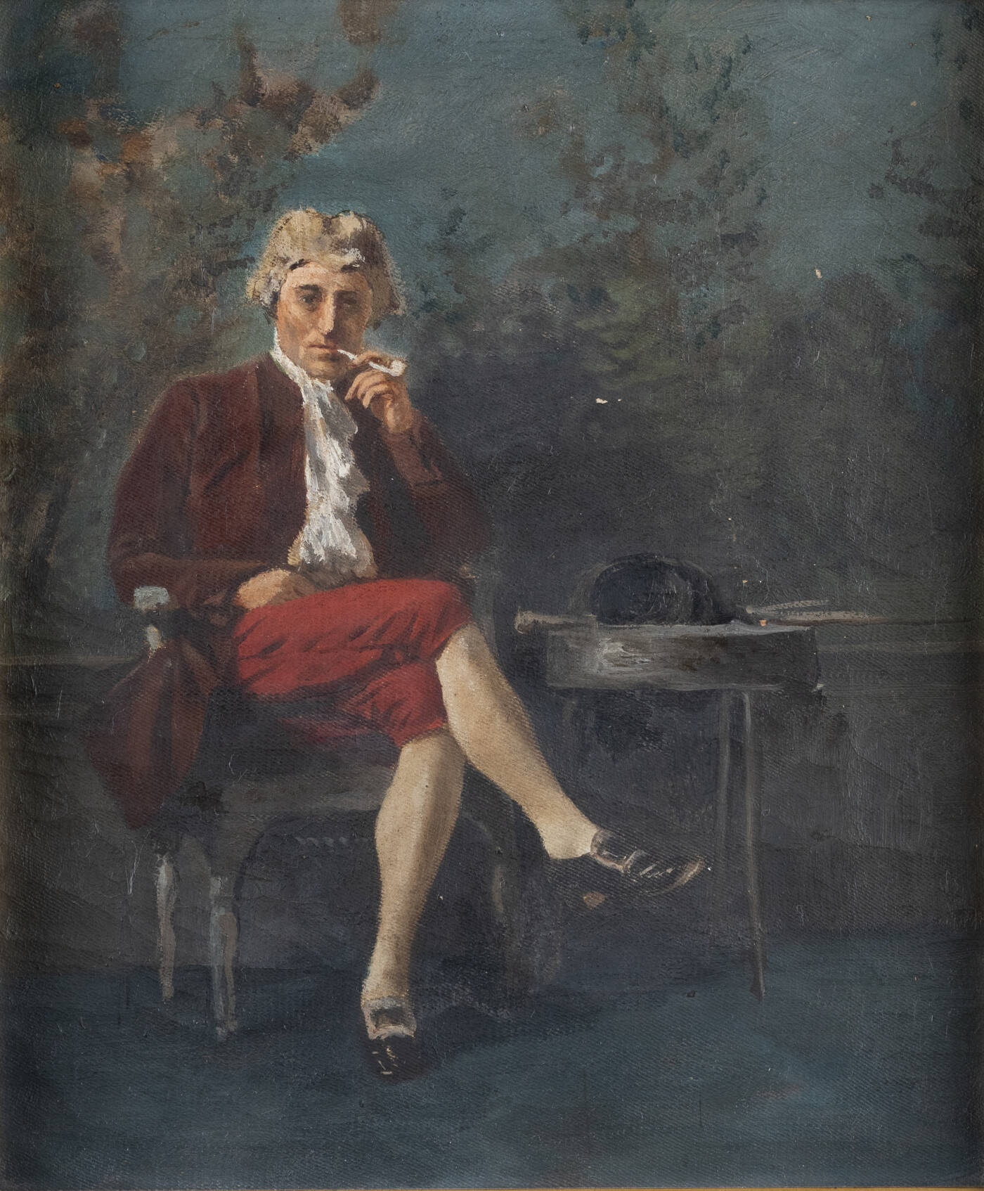 PITTORE ANONIMO - 'Nobile con pipa'