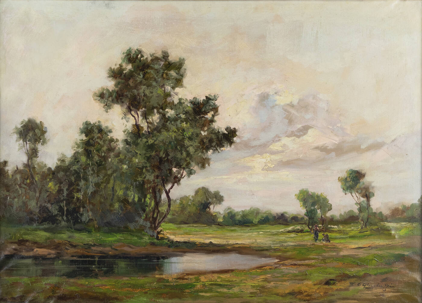 CESARE GHEDUZZI - 'Paesaggio lacustre'