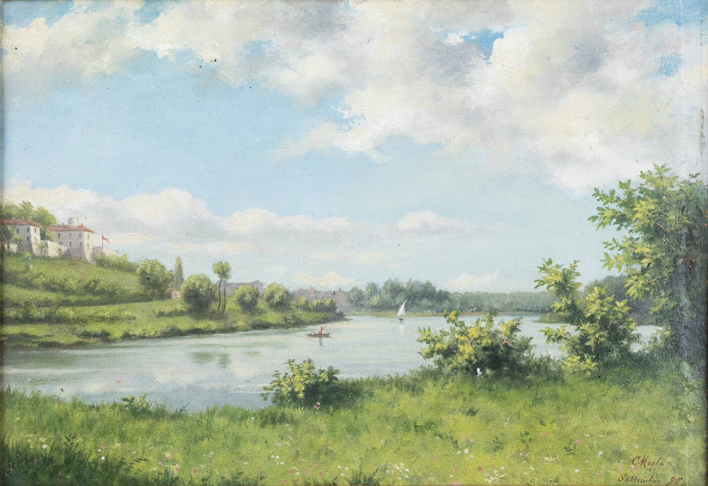 CAMILLO MERLO - 'Paesaggio' settembre 1890