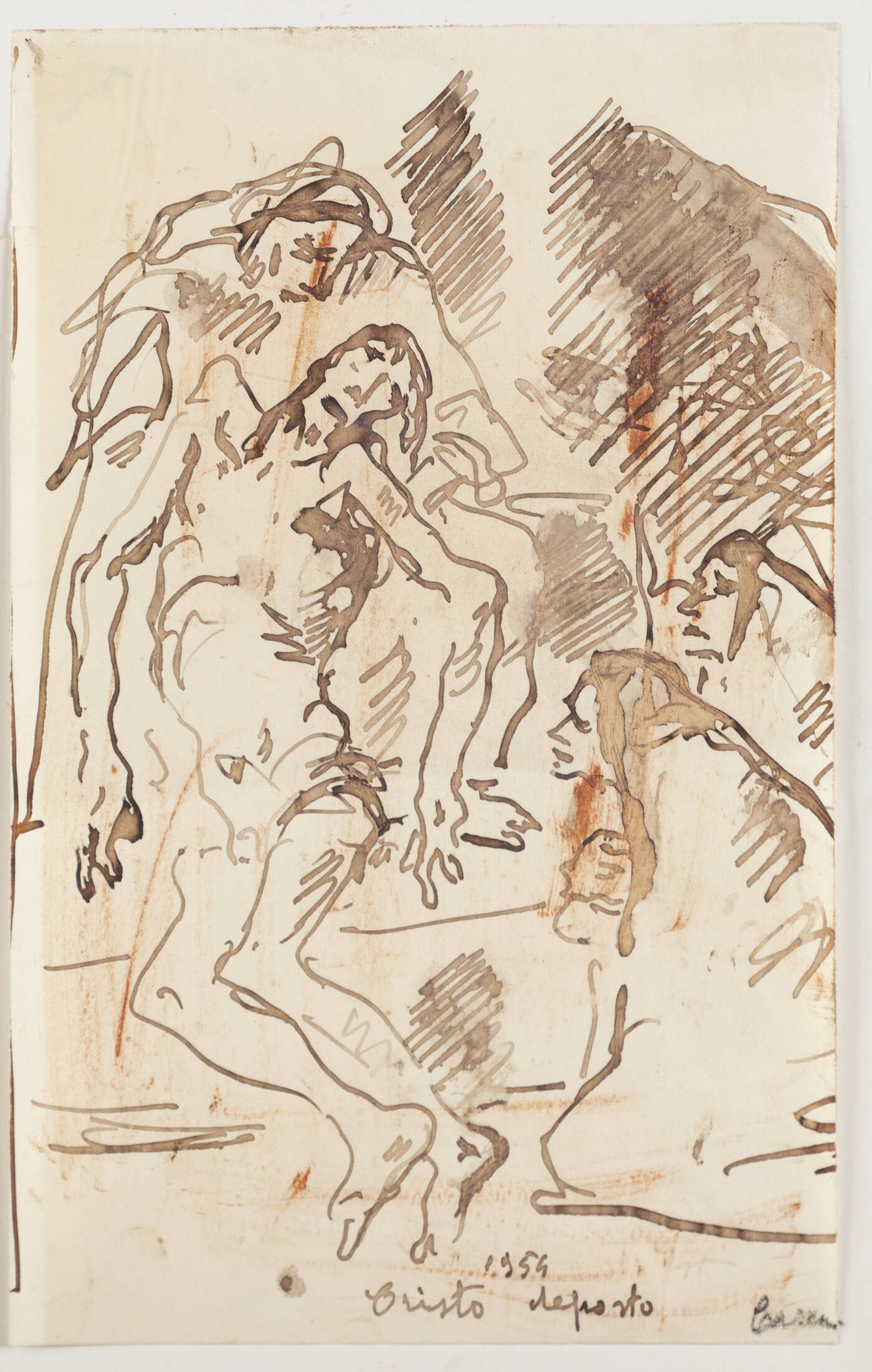 FELICE CARENA - 'Cristo sepolto' 1954