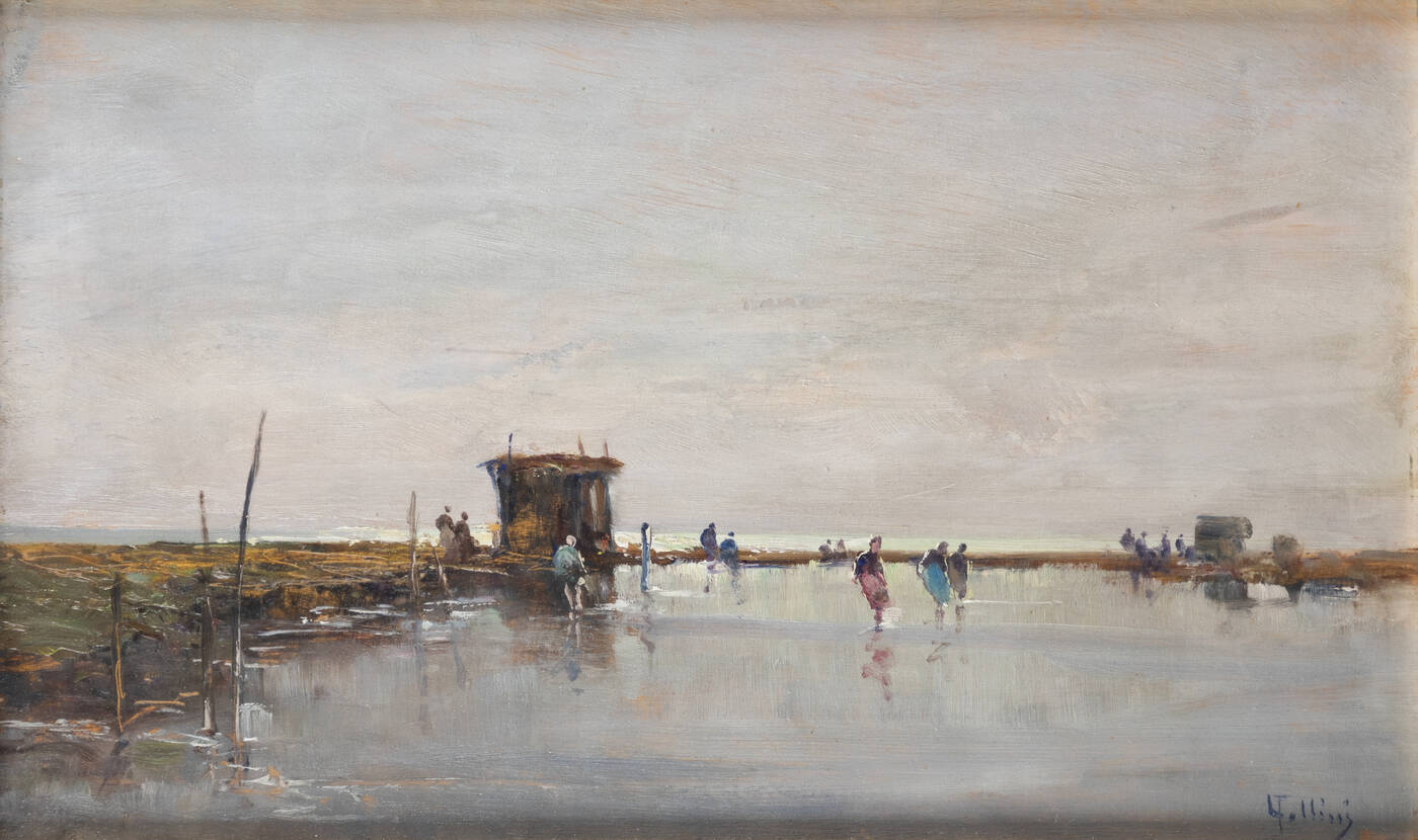 CARLO FOLLINI - 'Figure in riva'