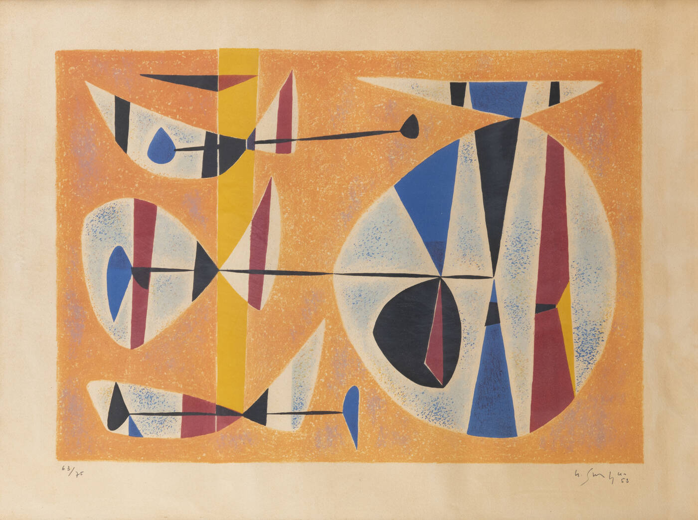 GUSTAVE SINGIER - 'Composizione' 1953