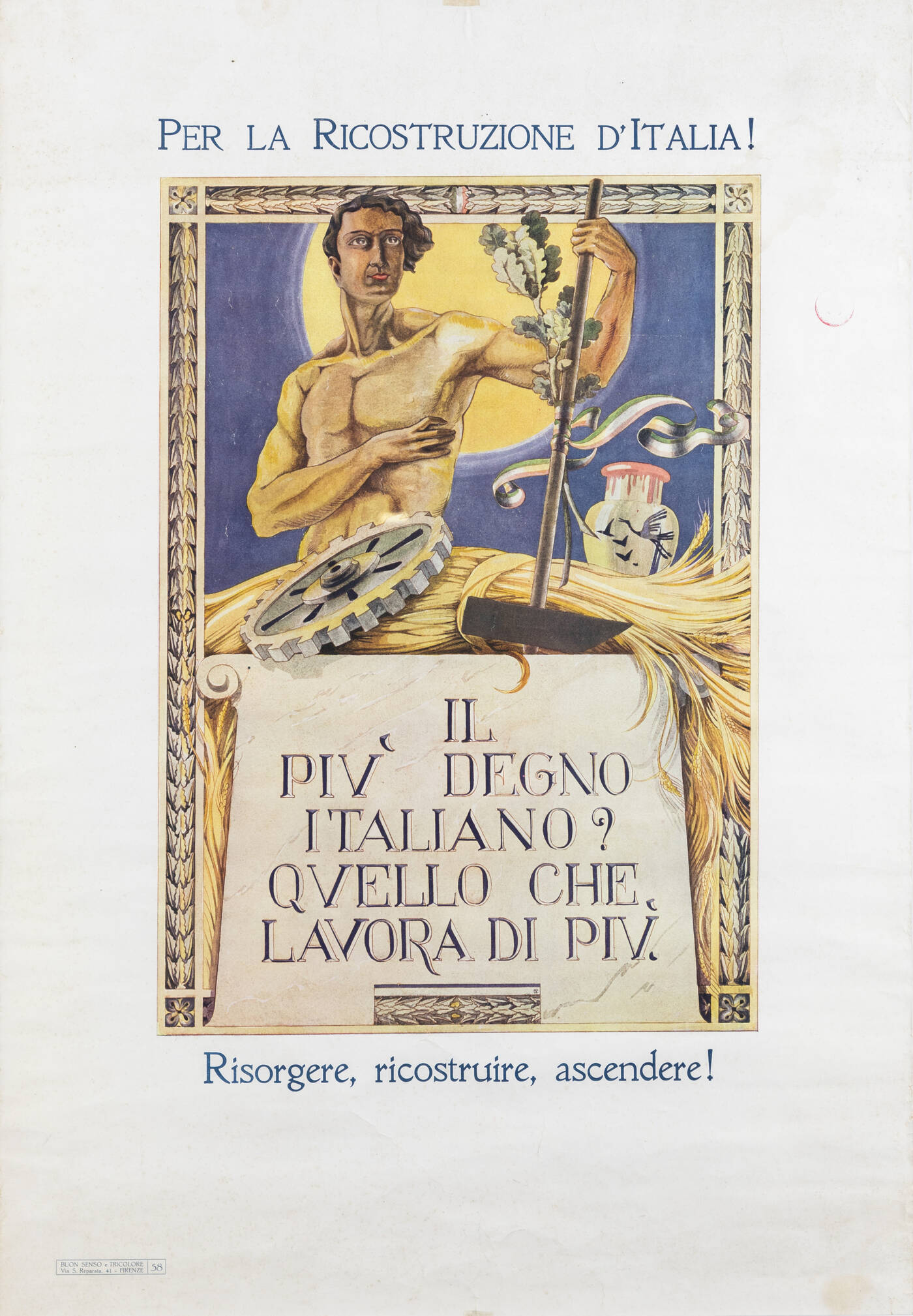 MANIFESTO - 'Per la ricostruzione d'Italia'