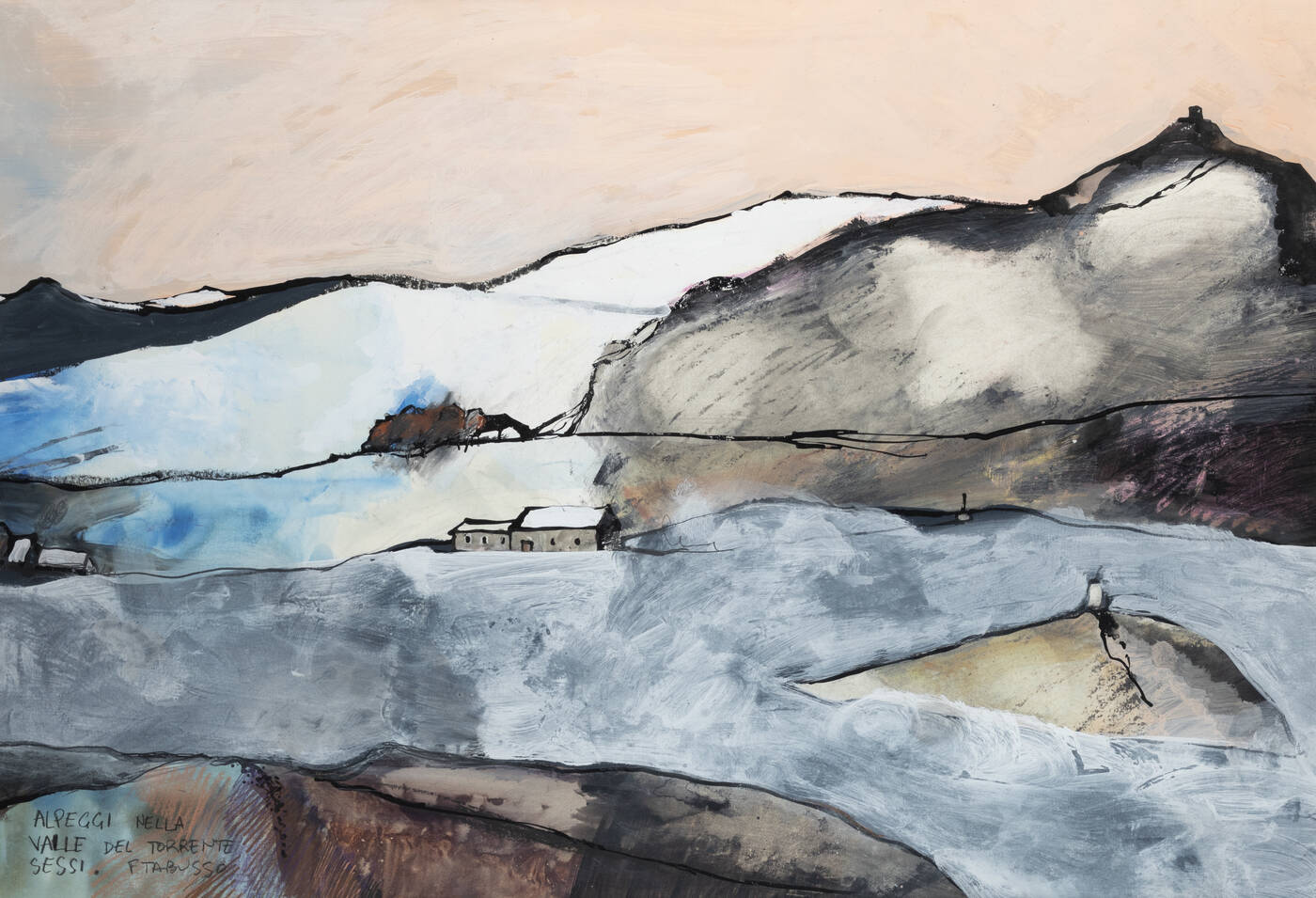 FRANCESCO TABUSSO - 'Alpeggi nella Valle del torrente Sessi' 1992