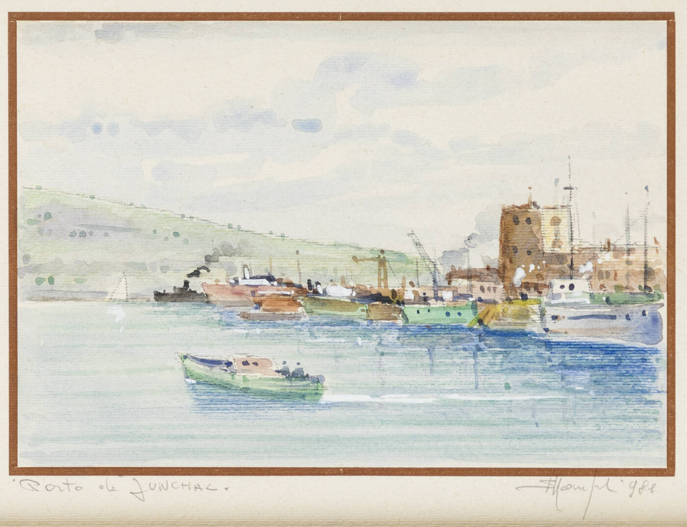 SERGIO MANFREDI - 'Porto di Funchal' 1981