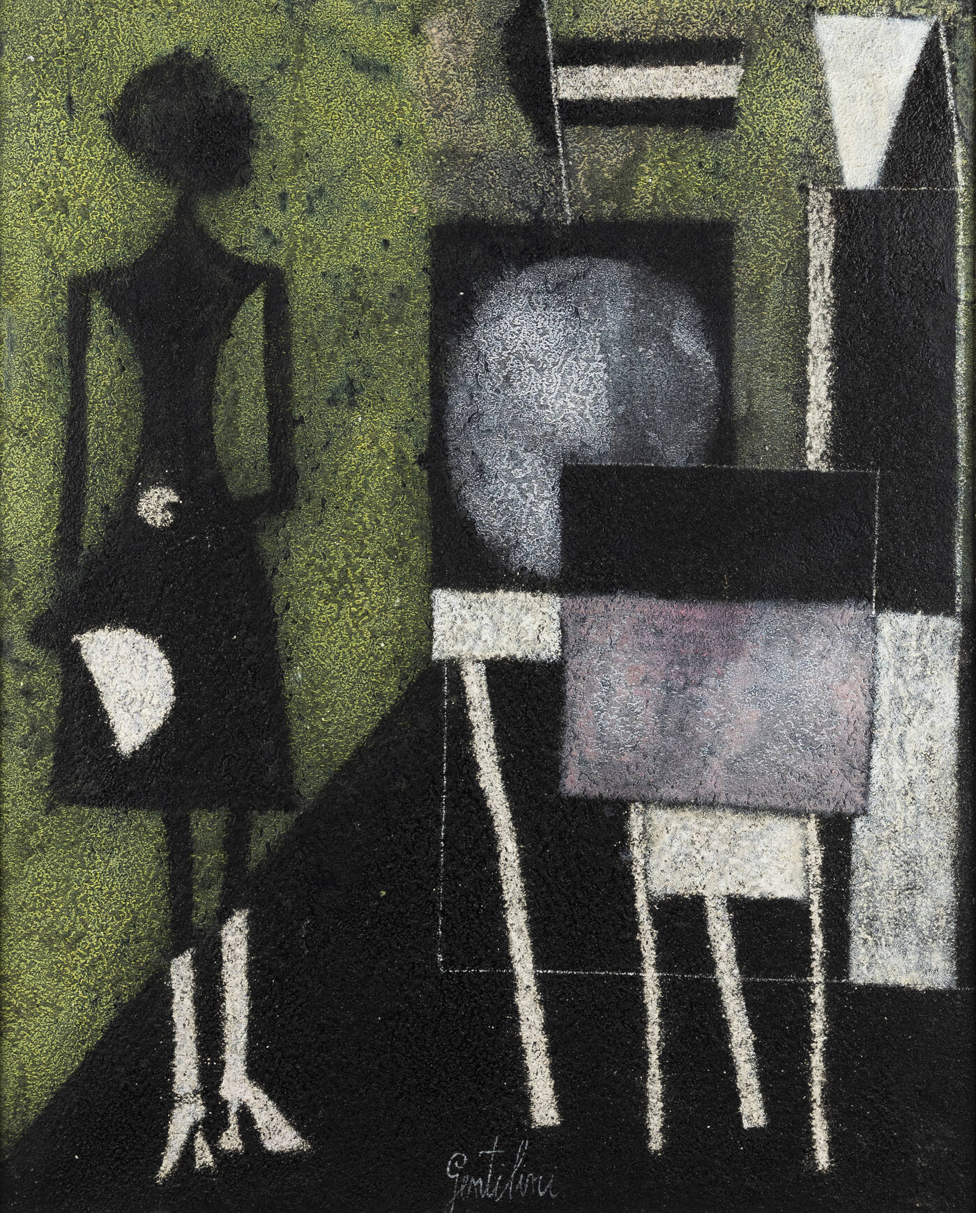 FRANCO GENTILINI - 'Figure e tavolini' 1957