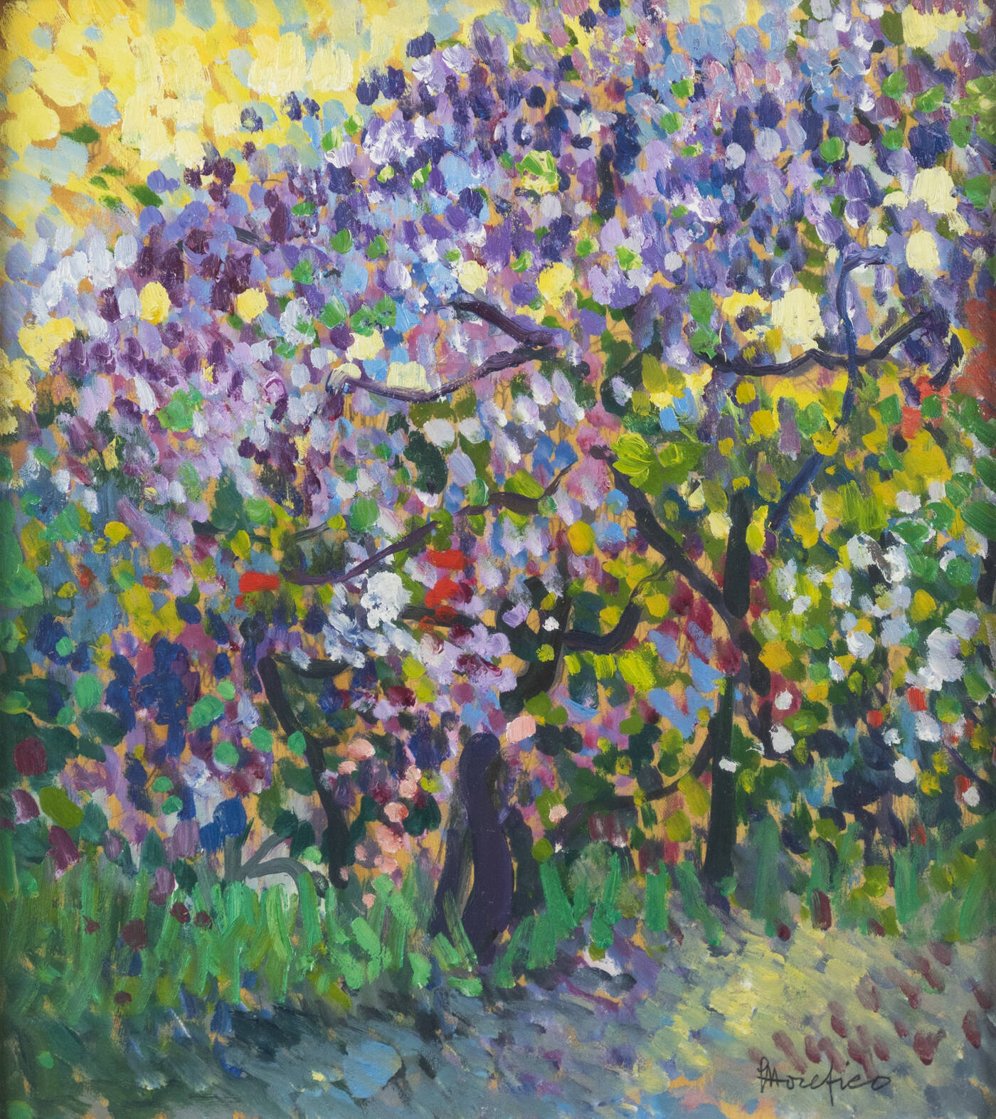 ETTORE FICO - 'Alberi in fiore' 1977