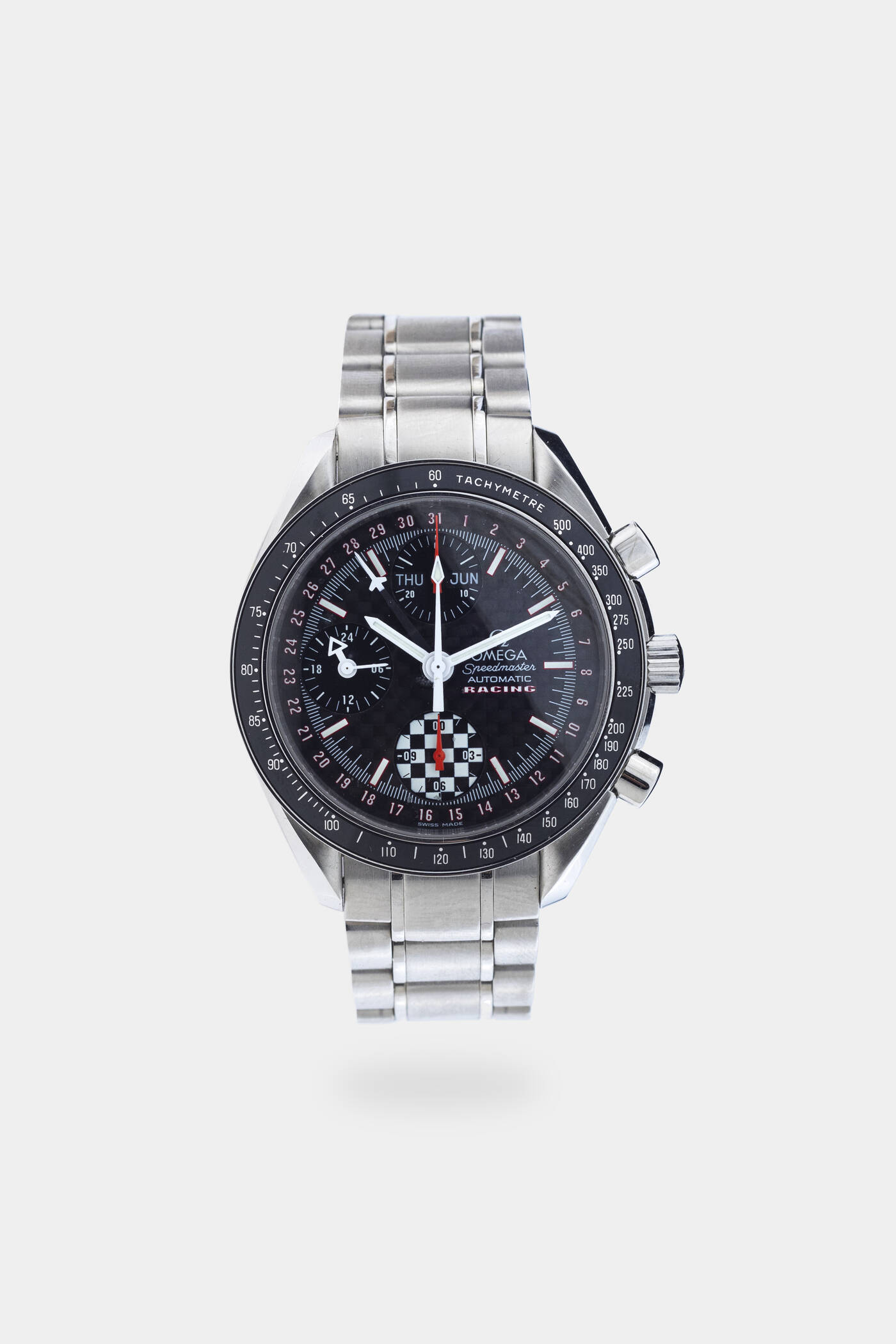 OMEGA - Mod. 'Speedmaster Schumacher', limited edition prodotta in 5555 pezzi, ref. 35295000, anno 2006