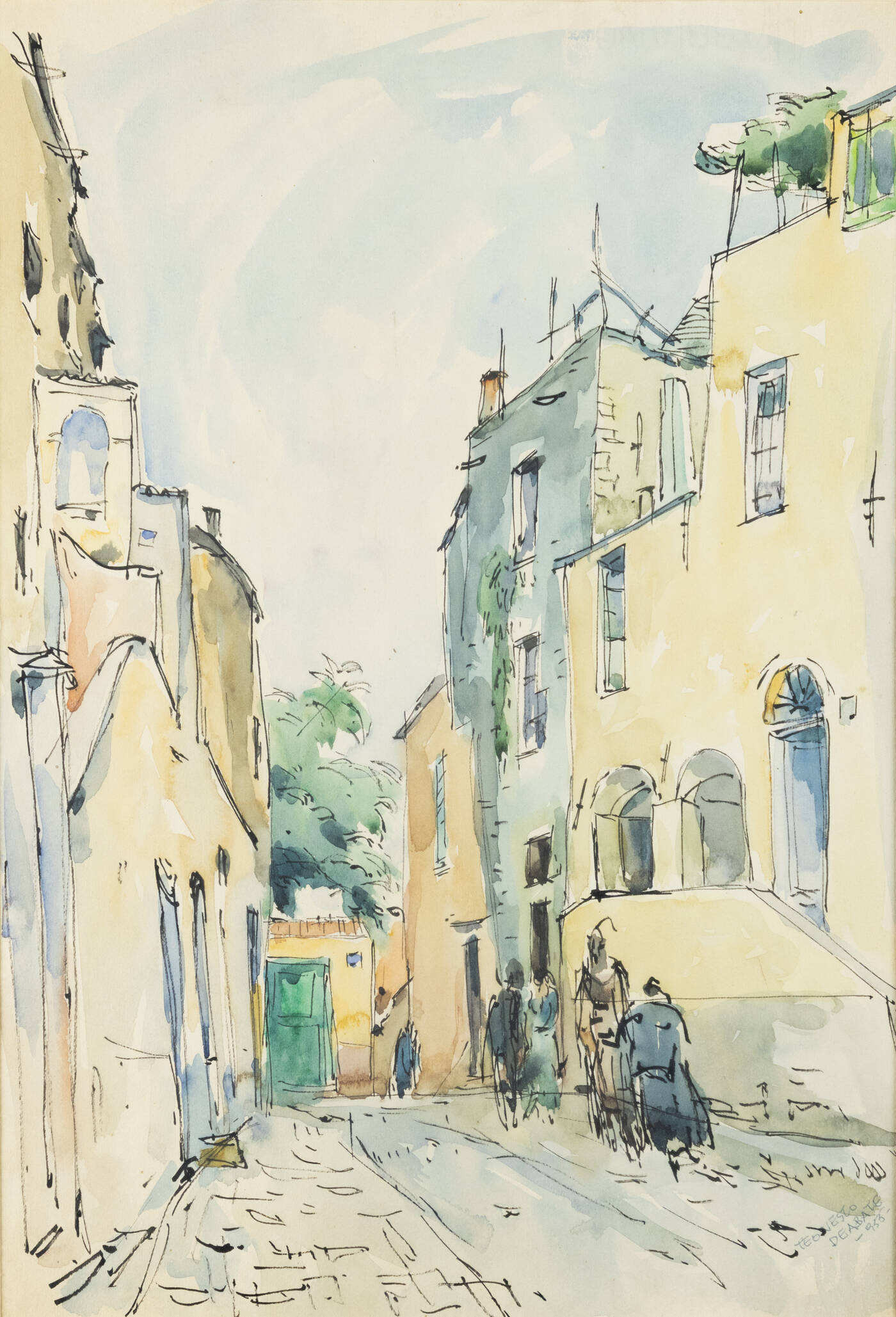 TEONESTO DEABATE - 'Strada di paese' 1958