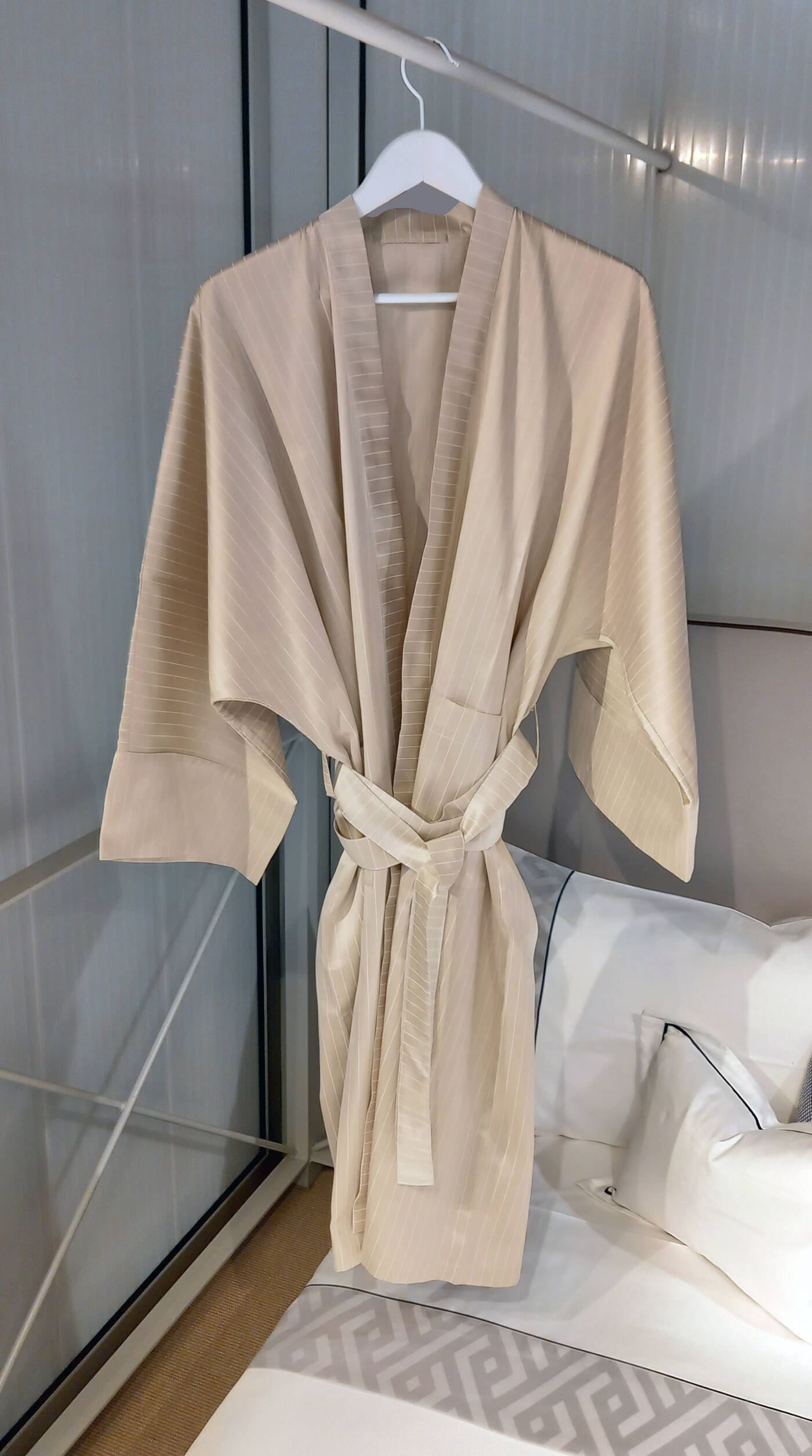 QUAGLIOTTI SPA - Kimono in tessuto gessato
