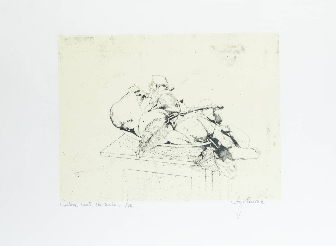 SERGIO SARONI - 'Natura morta con mela'