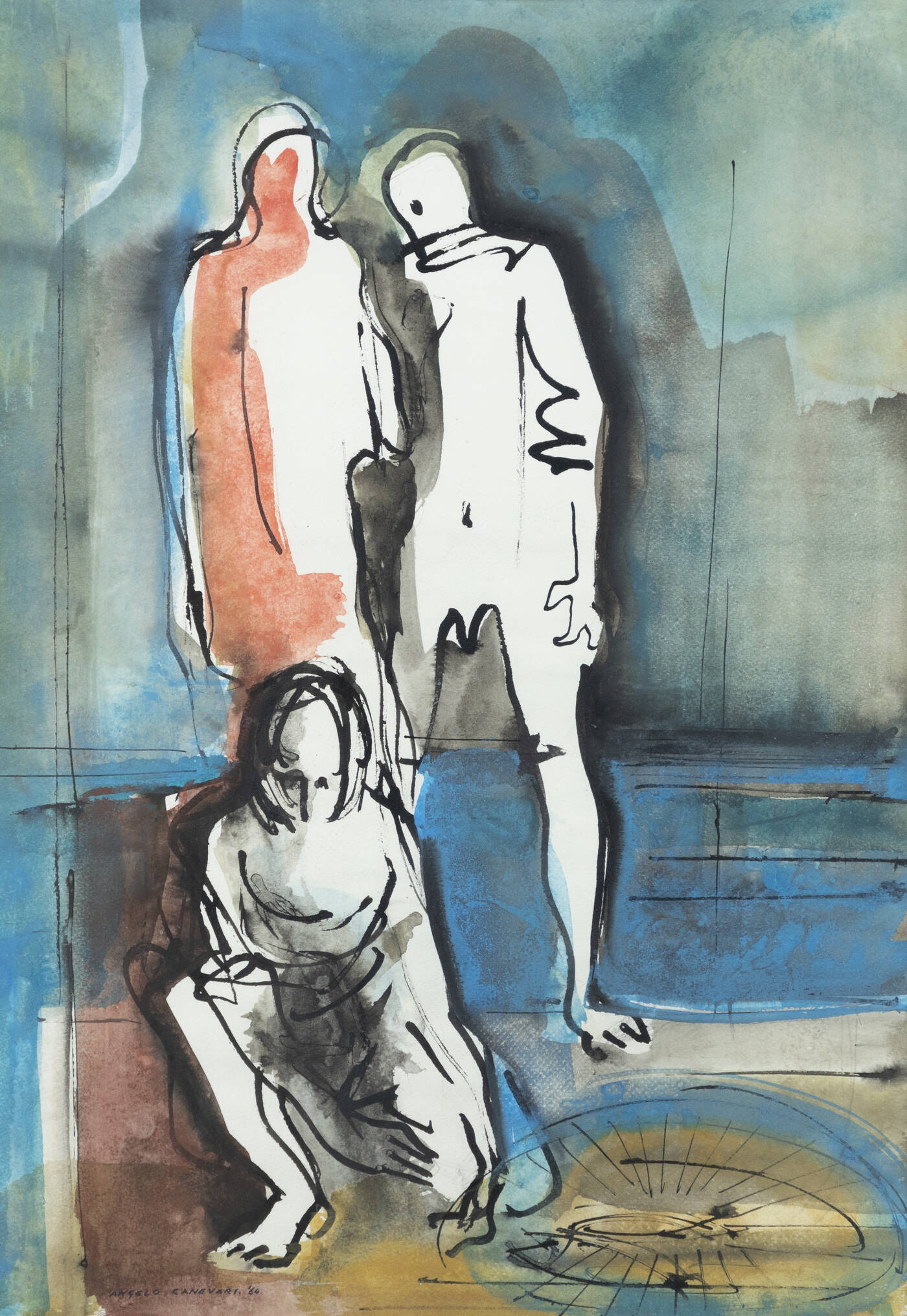 ANGELO CANEVARI - 'Tre figure' 1964