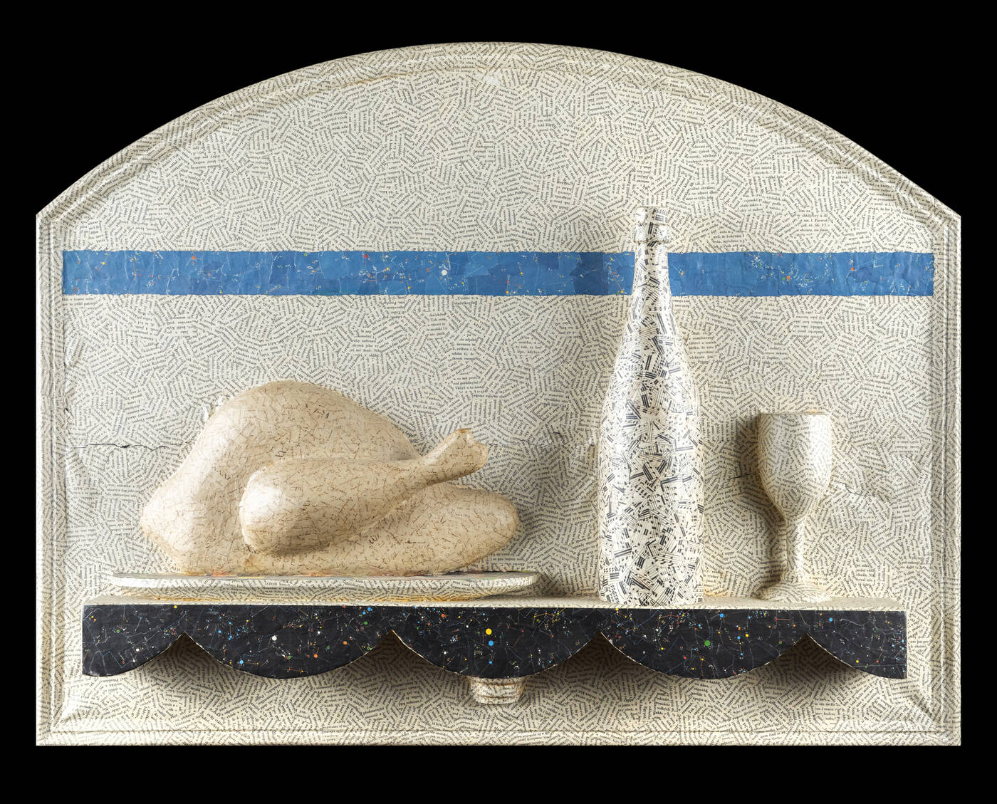 JIRI KOLAR - 'Fable d'une oie à ne pas manager et d'une couteille à ne pas boire' 1989