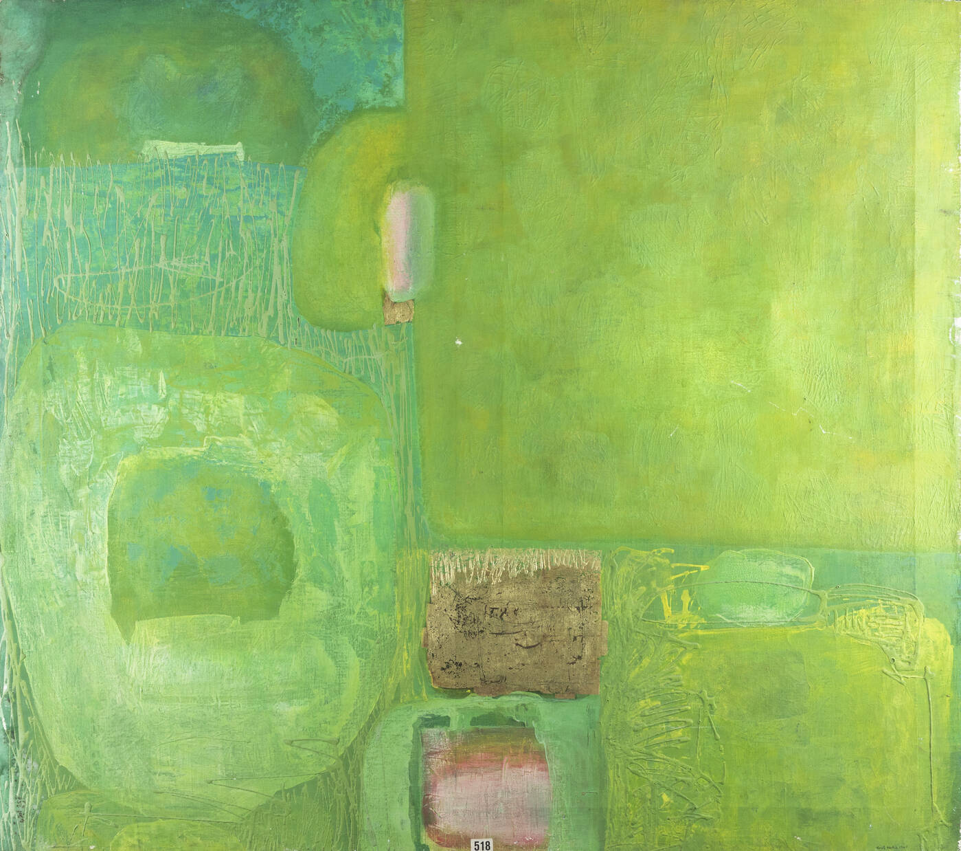 ERICH KELLER - 'Composizione verde' 1966