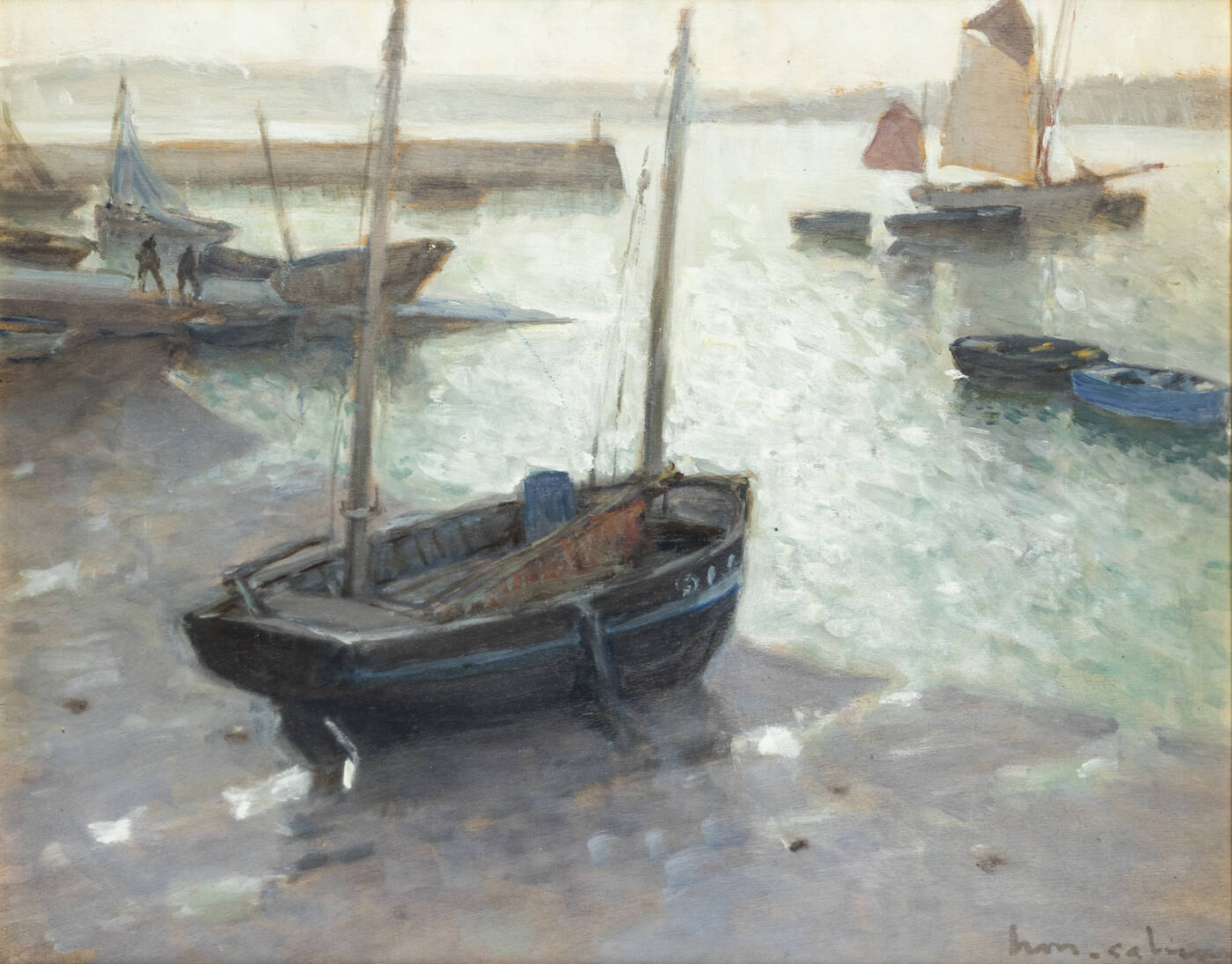 HENRY CAHOURS - 'Douarnenez-Le port' 1960 ca