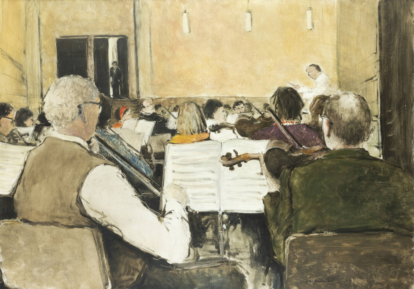 JEAN JACQUES RENE' - 'Répétition d'orchestre au théatre de Rouen' 29 ottobre 1975