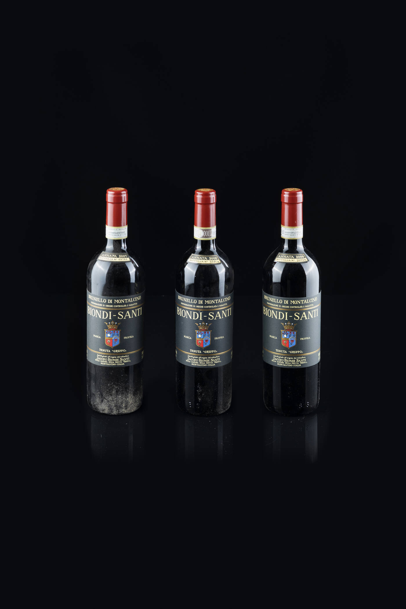 LOTTO DI 3 BOTTIGLIE BRUNELLO DI MONTALCINO