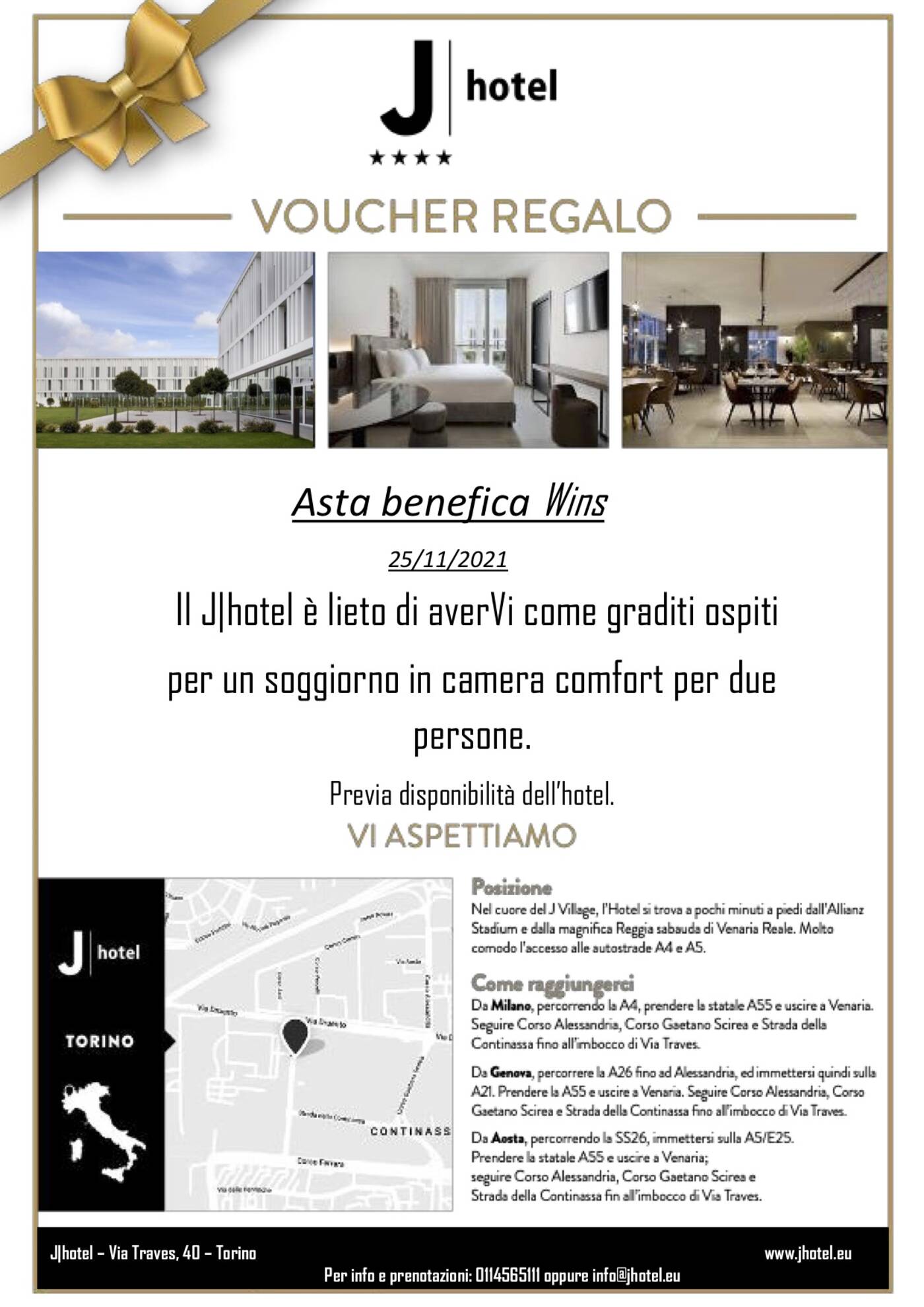 J HOTEL - Soggiorno in camera confort per due persone