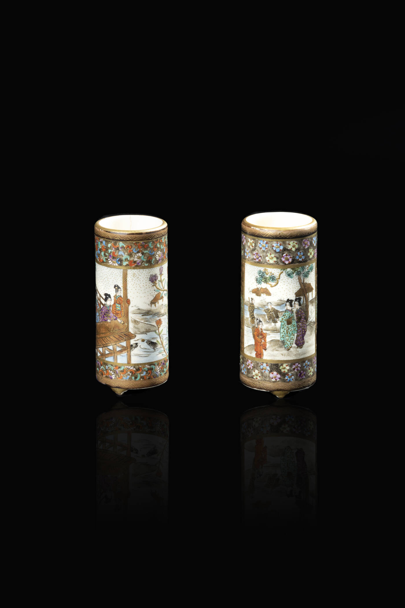 PAIR PORCELAIN VASES