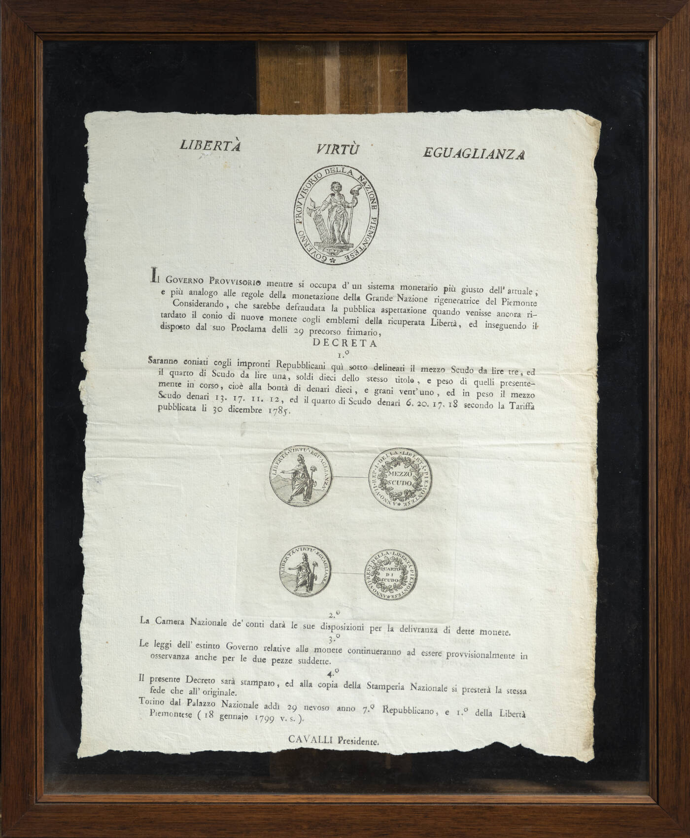 DECRETO - 'Libertà, virtù, uguaglianza'