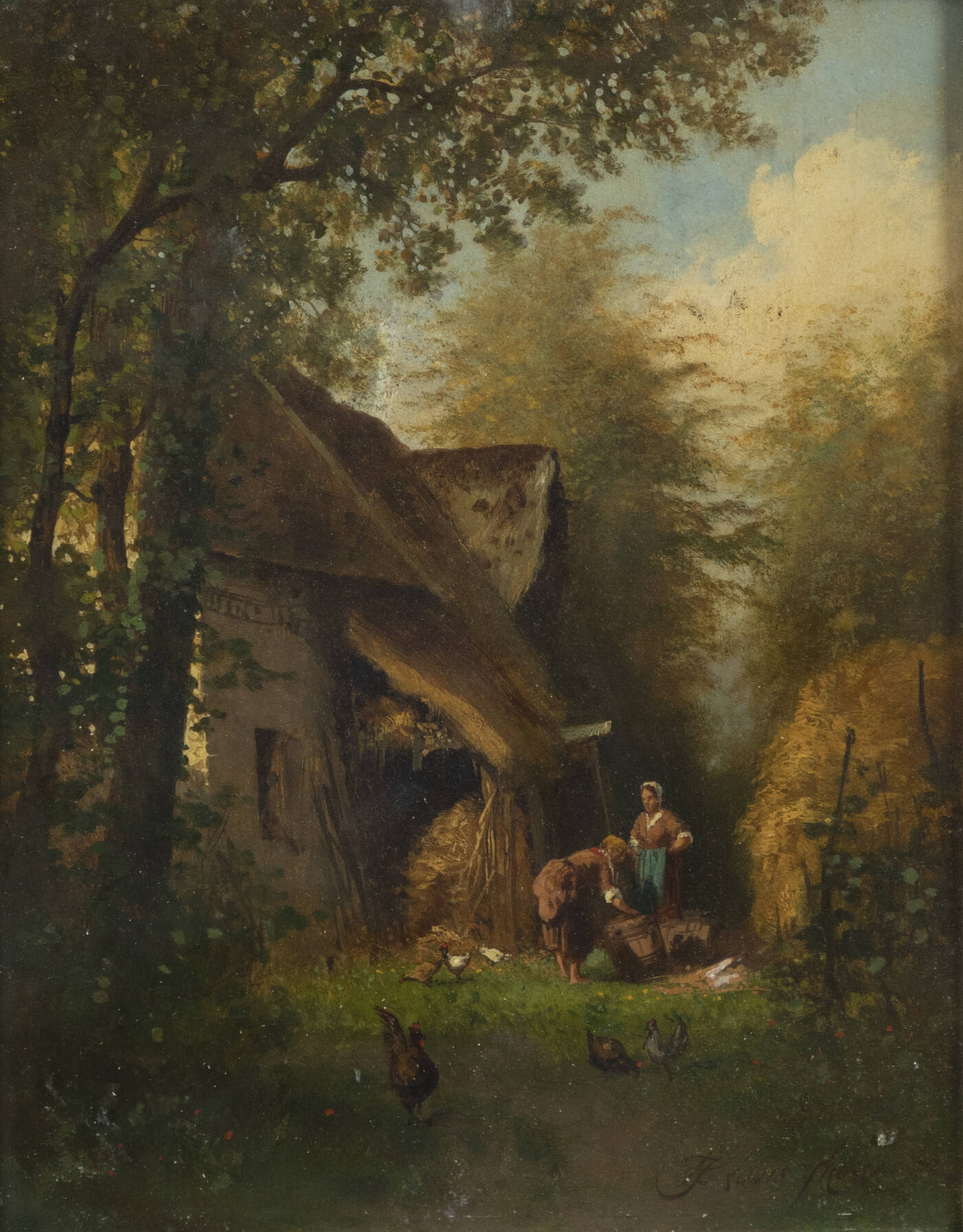 ADOLPHE JEAN LOUIS THOMAS - 'Lavoro in cascina'