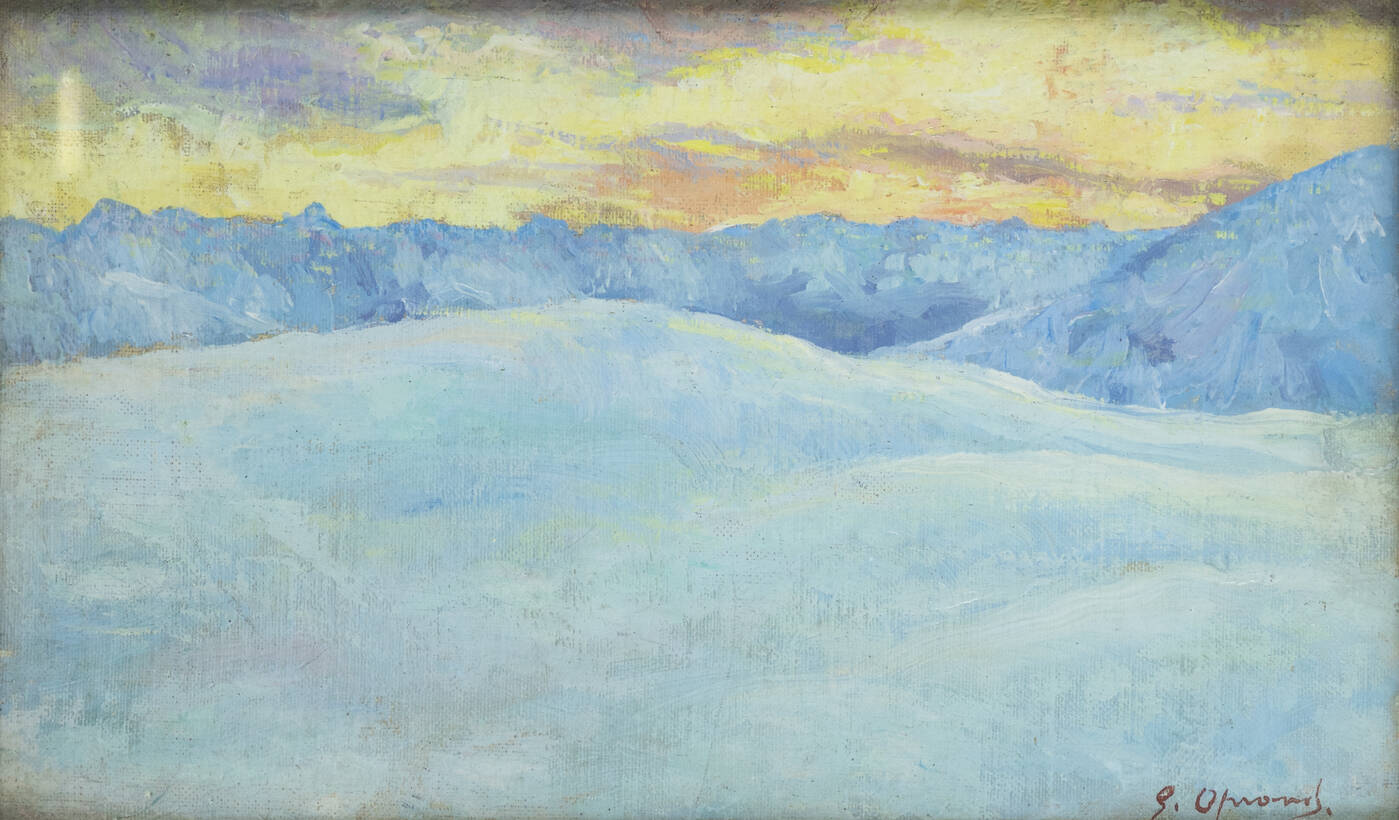 PITTORE NON IDENTIFICATO - 'Cime innevate'