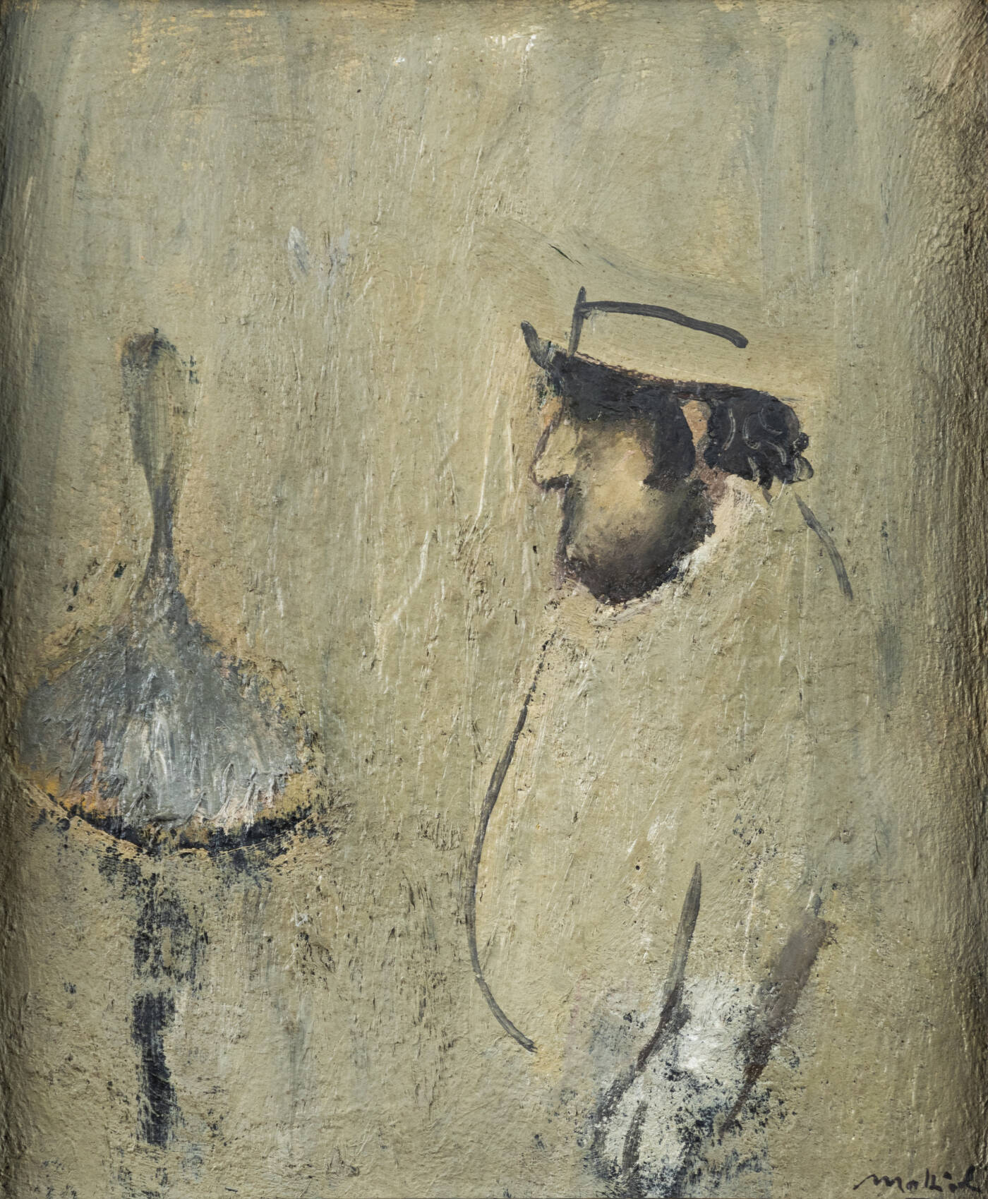 CARLO MATTIOLI - 'Ritratto di Manzù'1971