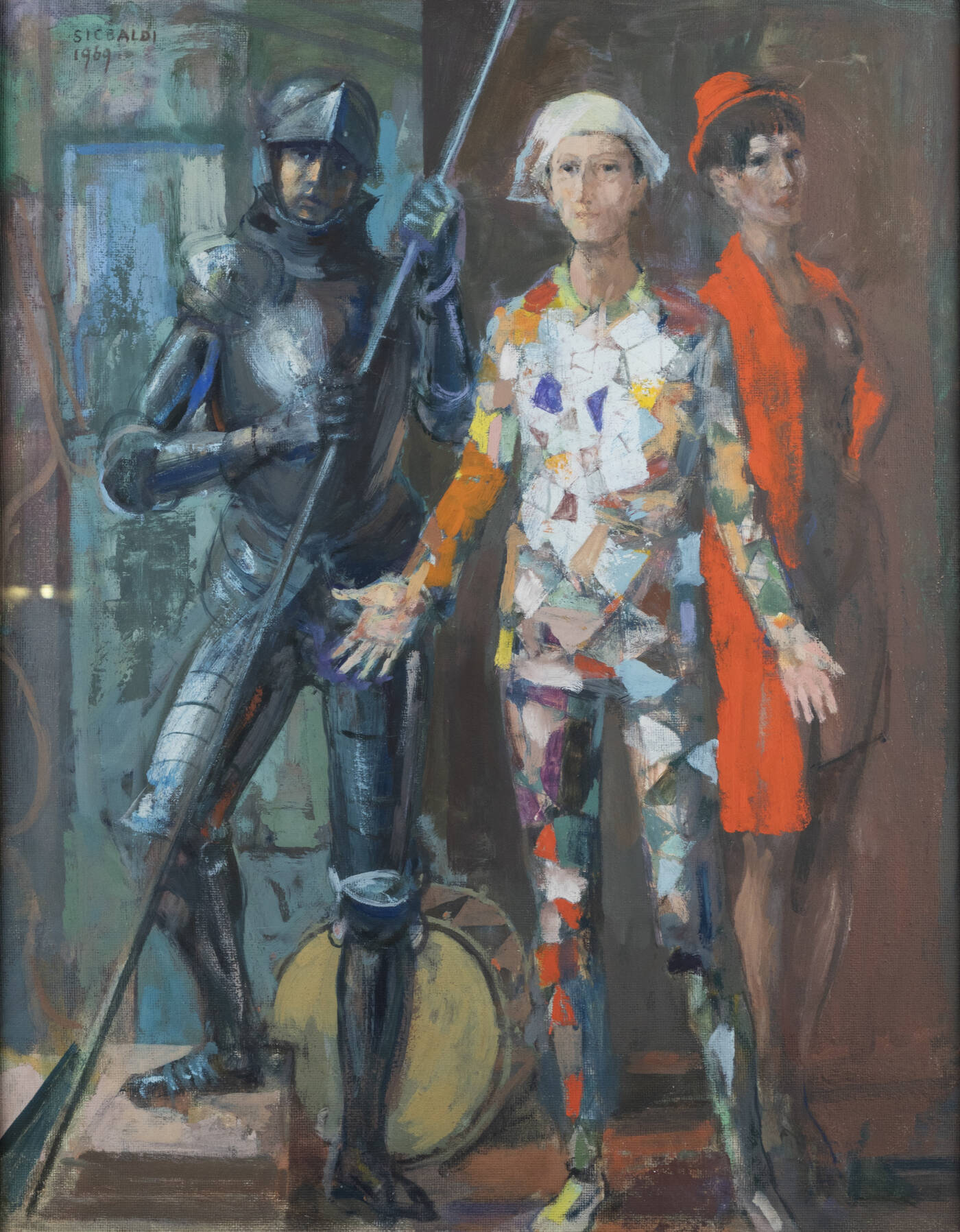 ADRIANO SICBALDI - 'Tre figure' 1969