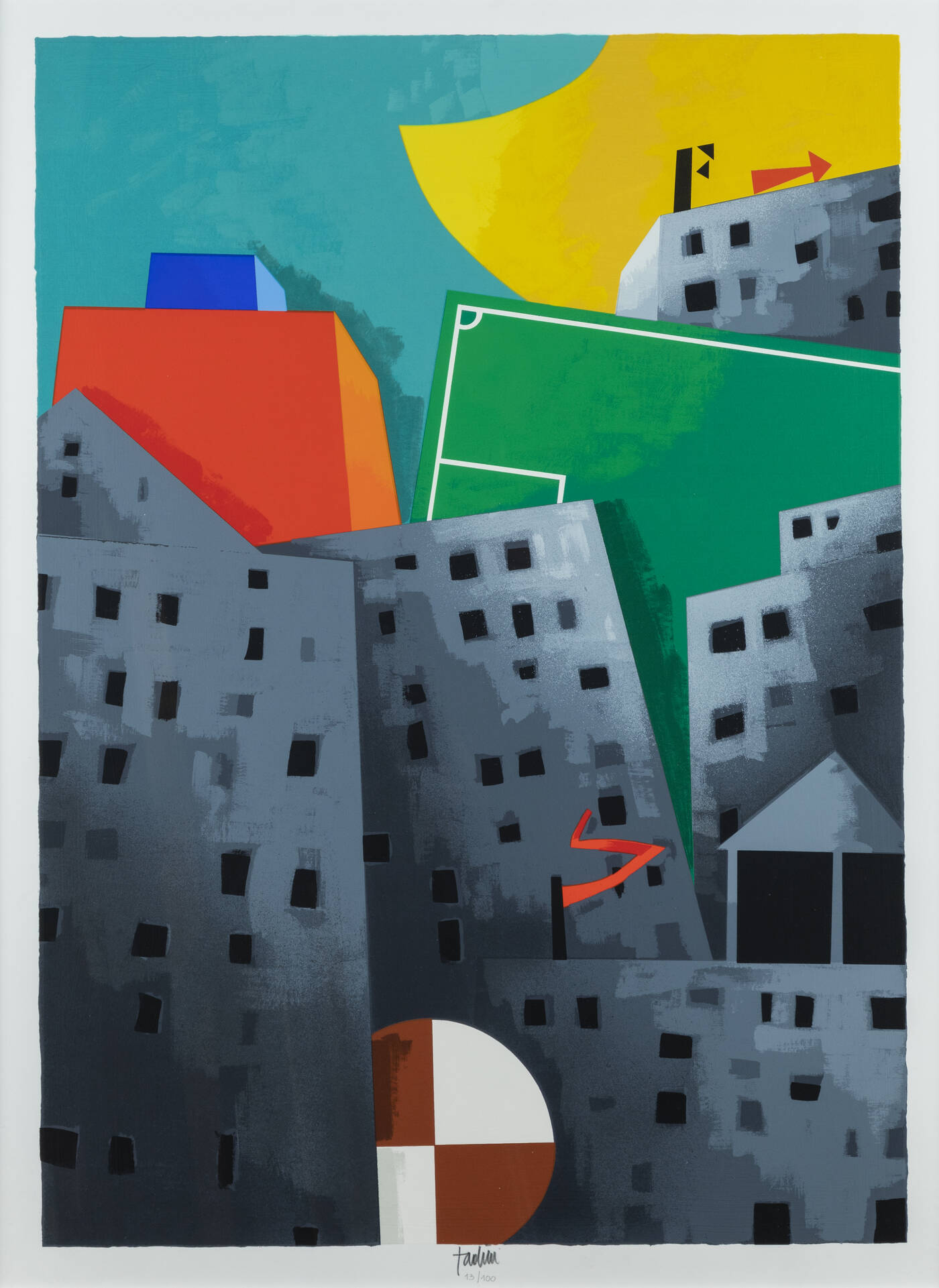 EMILIO TADINI - 'Città' 1990