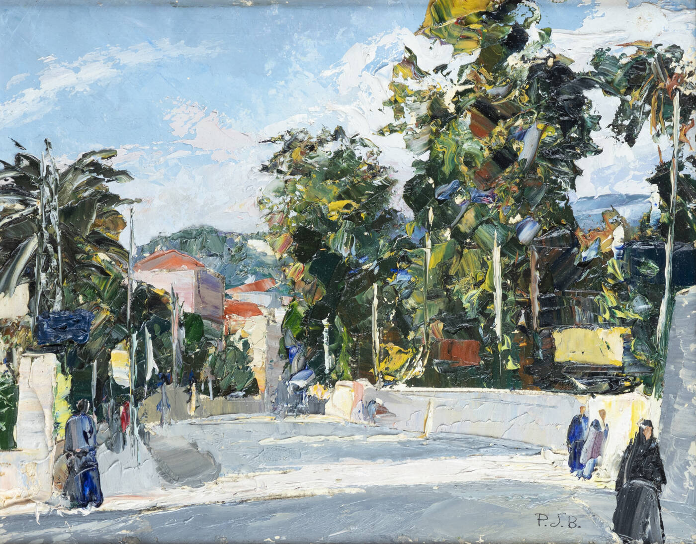 VITTORIO PETRELLA DA BOLOGNA - 'Paesaggio con figure'