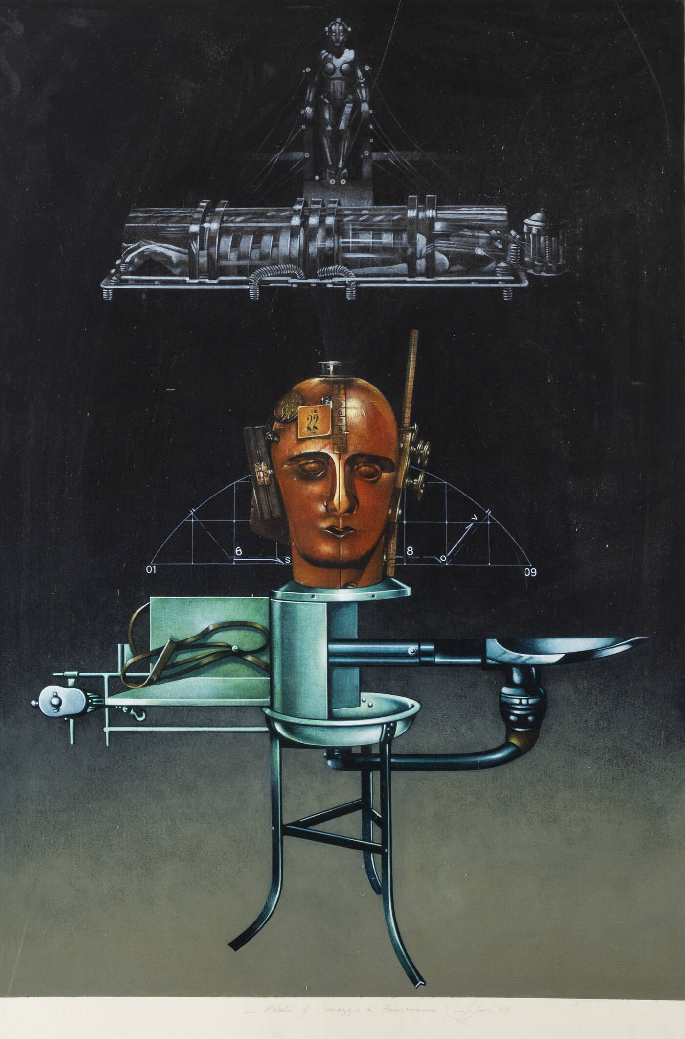 SERGIO SARRI - 'Robot 1 omaggio a Hausmann' 1979