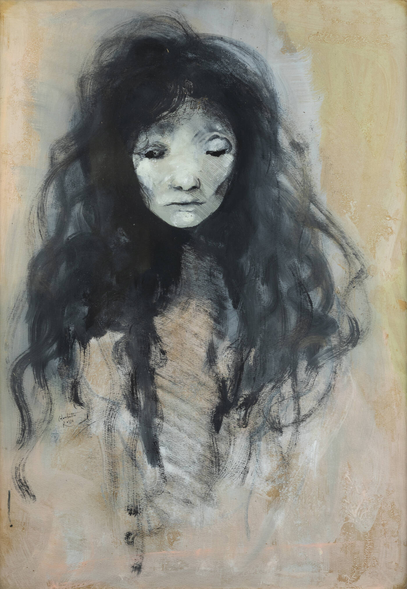 ENRICO COLOMBOTTO ROSSO - 'Figura di donna' 1970