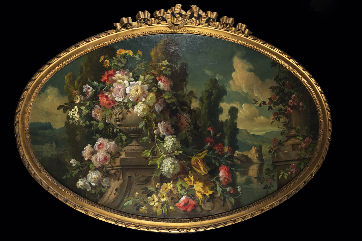 FRANCESCO BOSSO - 'Fiori nel paesaggio' 1922