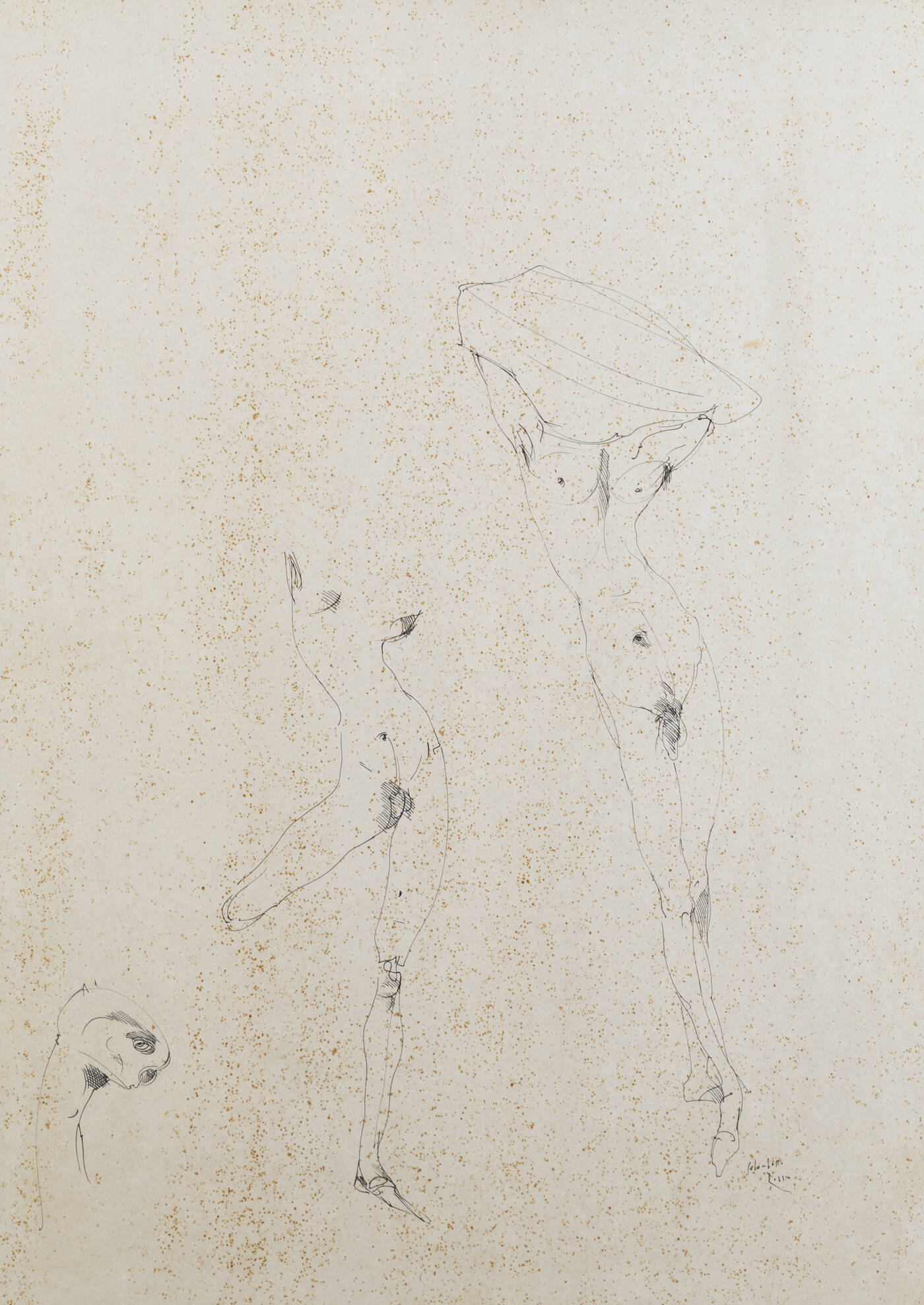 ENRICO COLOMBOTTO ROSSO - 'Composizione di figure'