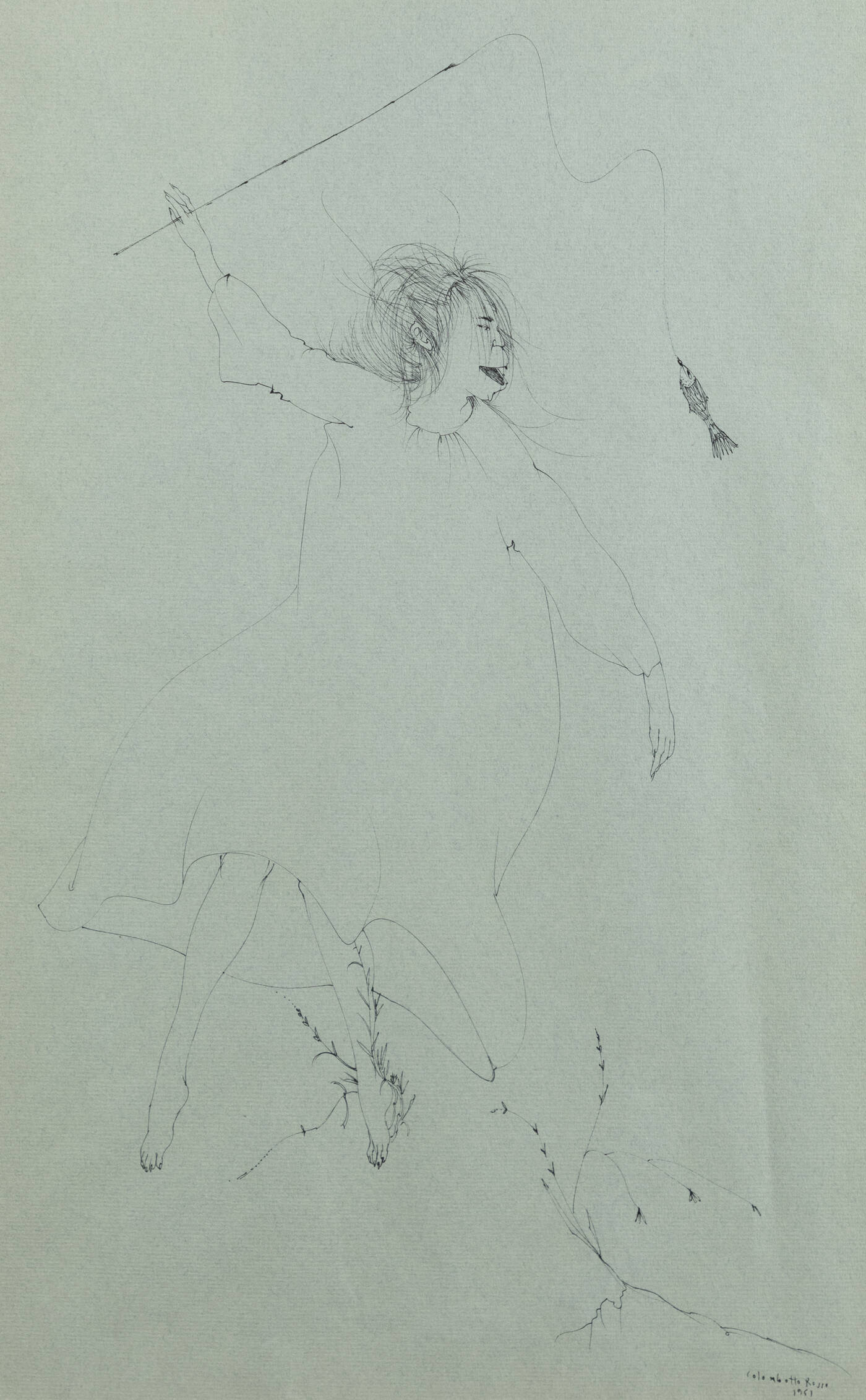 ENRICO COLOMBOTTO ROSSO - 'Pescatore' 1951