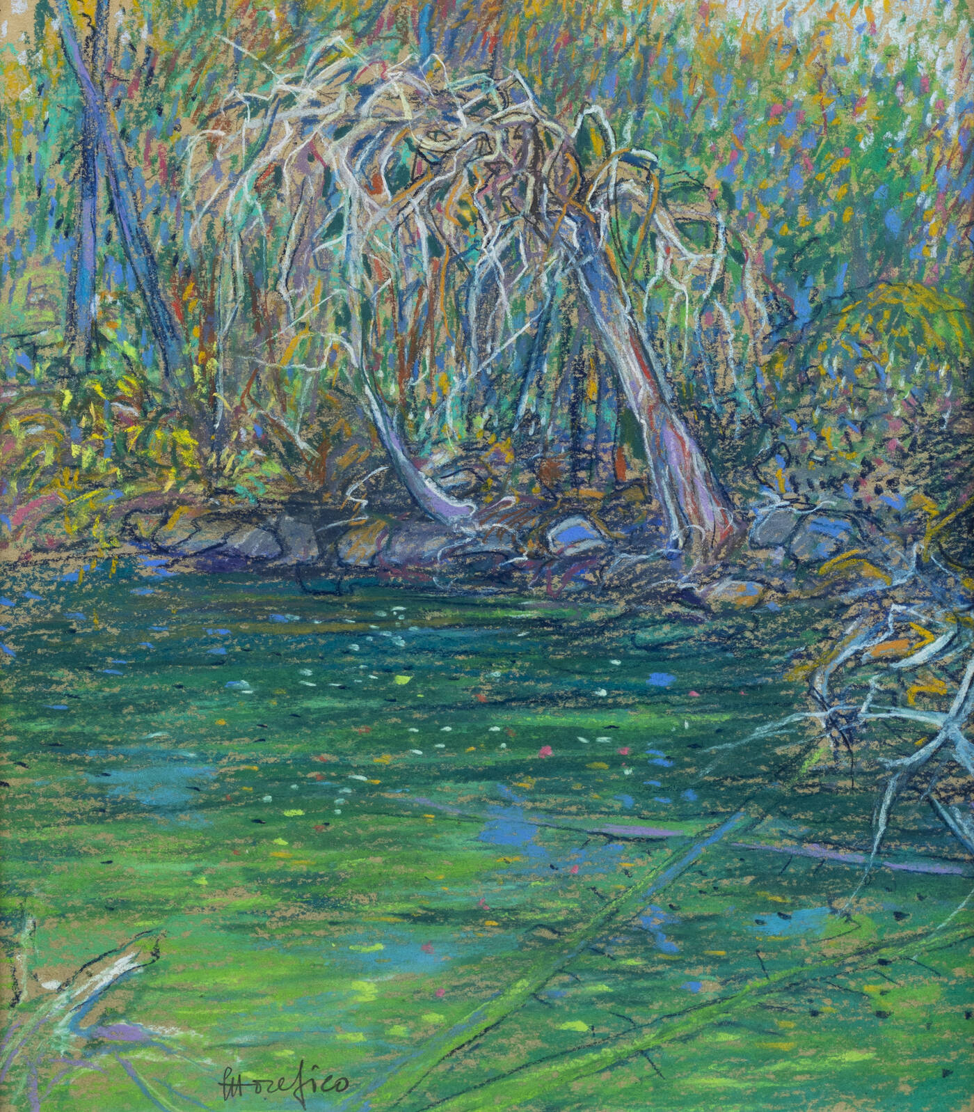 ETTORE FICO - 'Lago verde' 1988