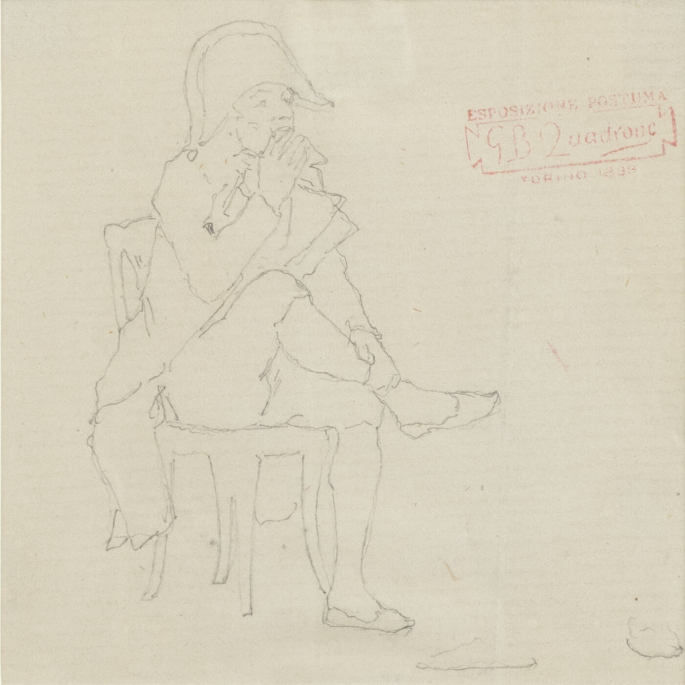 GIOVANNI BATTISTA QUADRONE - 'Il segreto (studio per)' 1873-1874 ca.