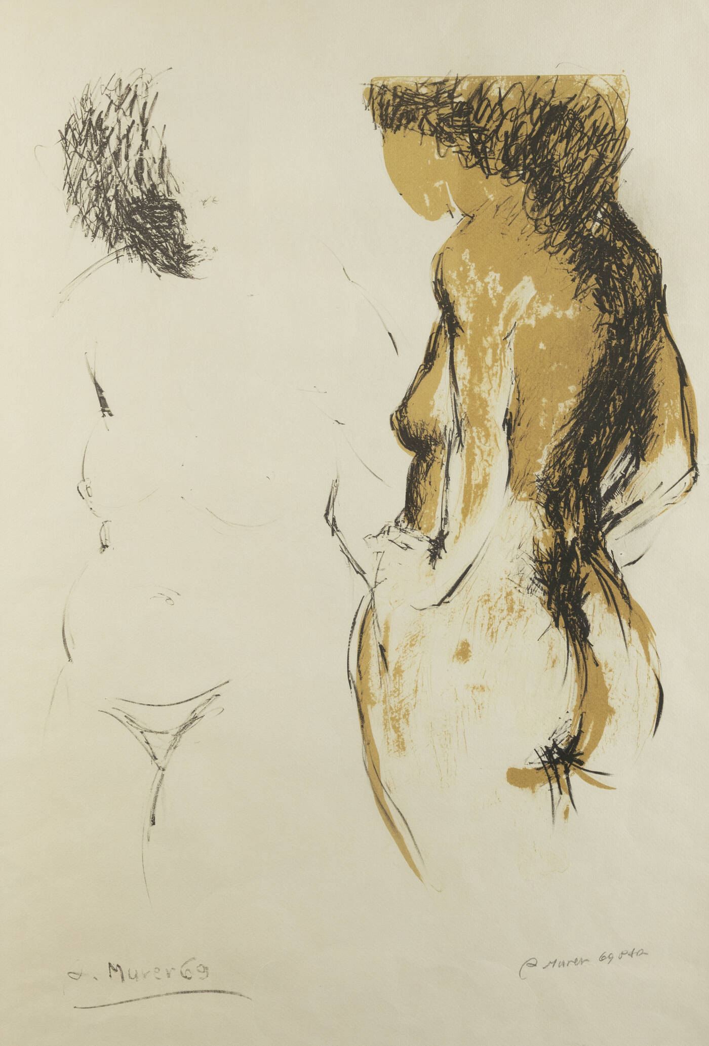 AUGUSTO MURER - 'Nudo di modella' 1969