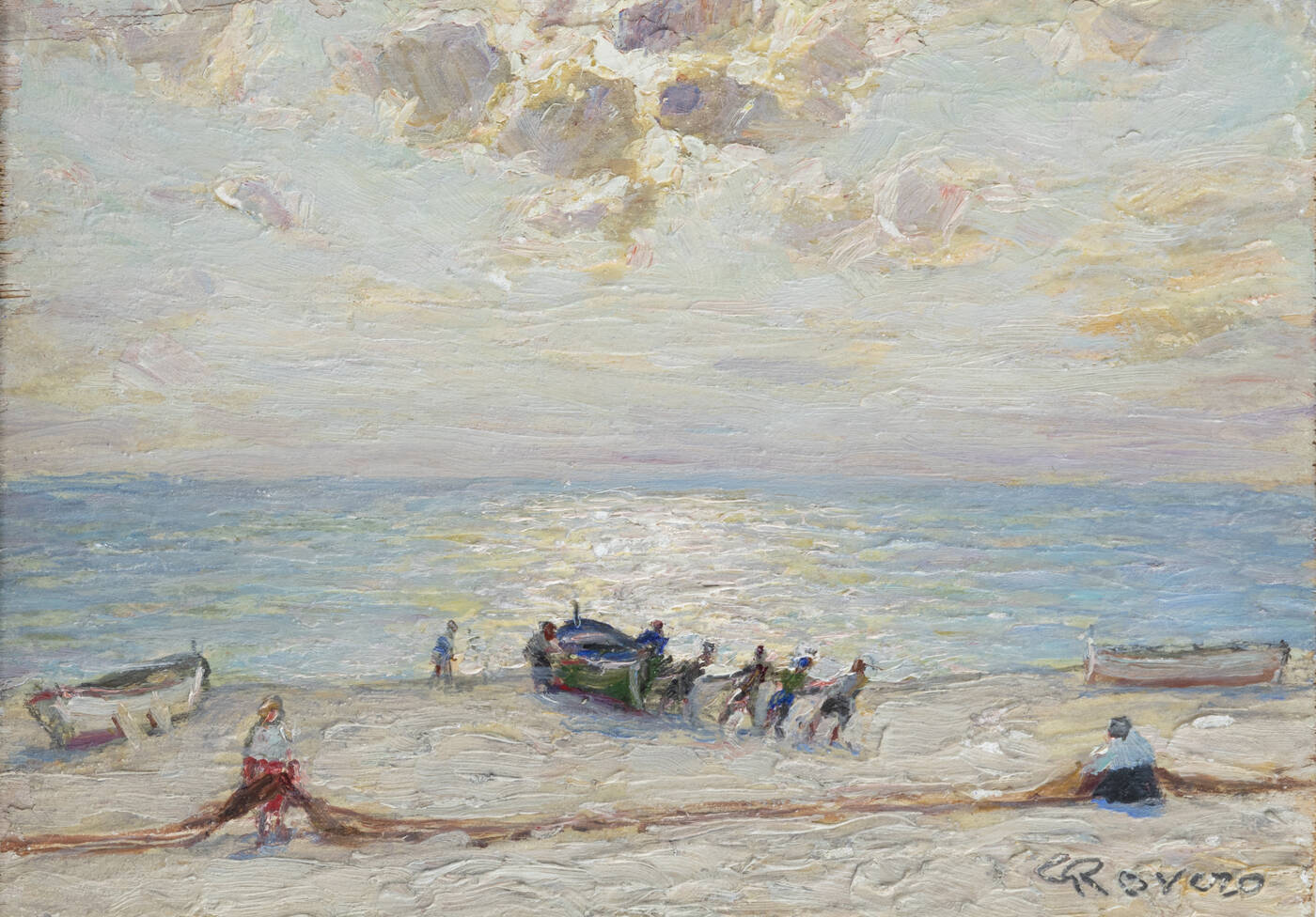 GIOVANNI ROVERO - 'Pescatori a riva'