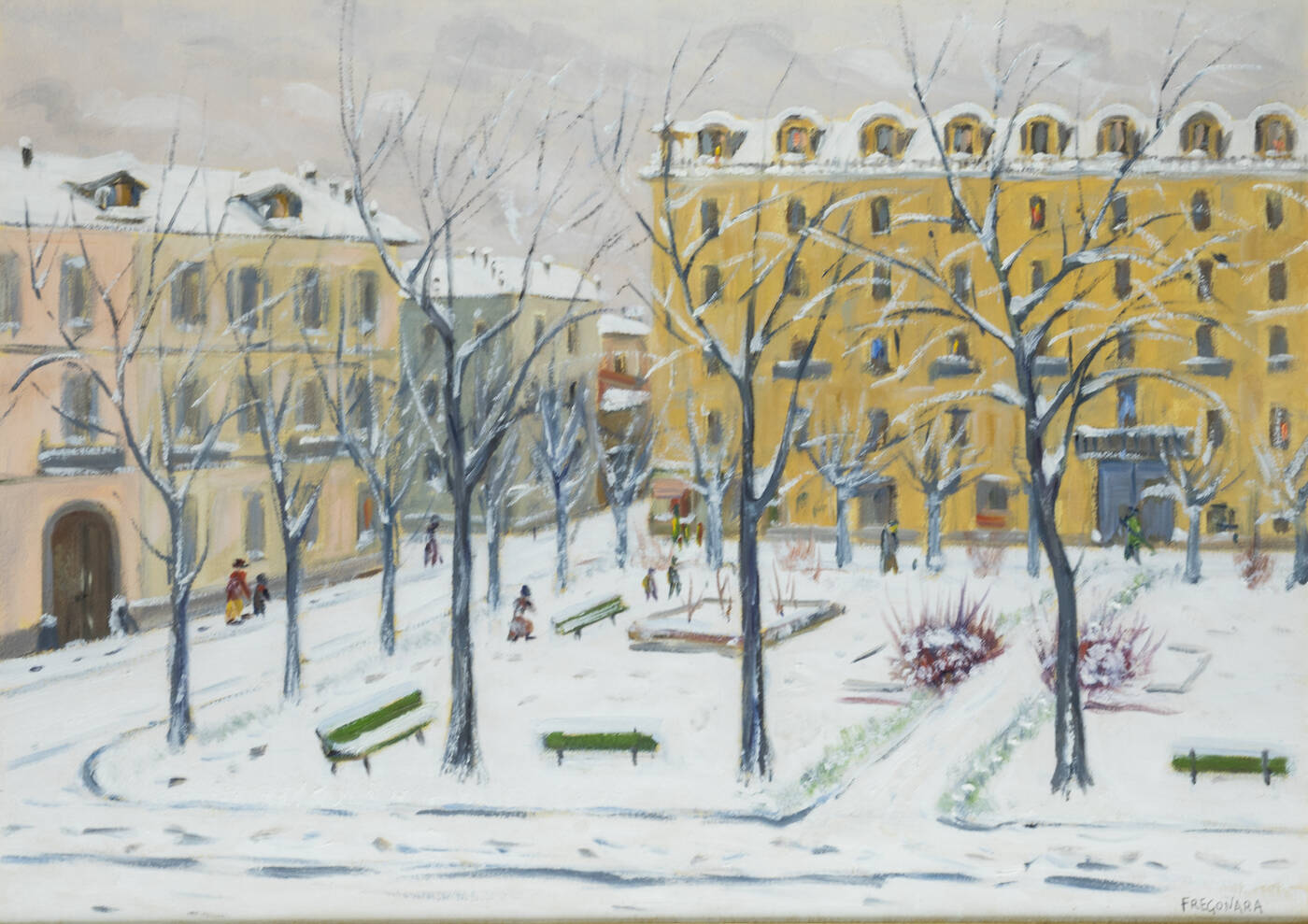 LUCIANO FREGONARA - 'Torino - Piazza Maria Teresa'