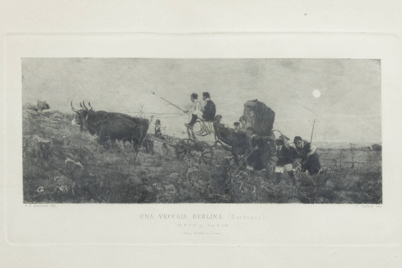 CELESTINO TURLETTI - 'Una vecchia berlina (Sardegna)'