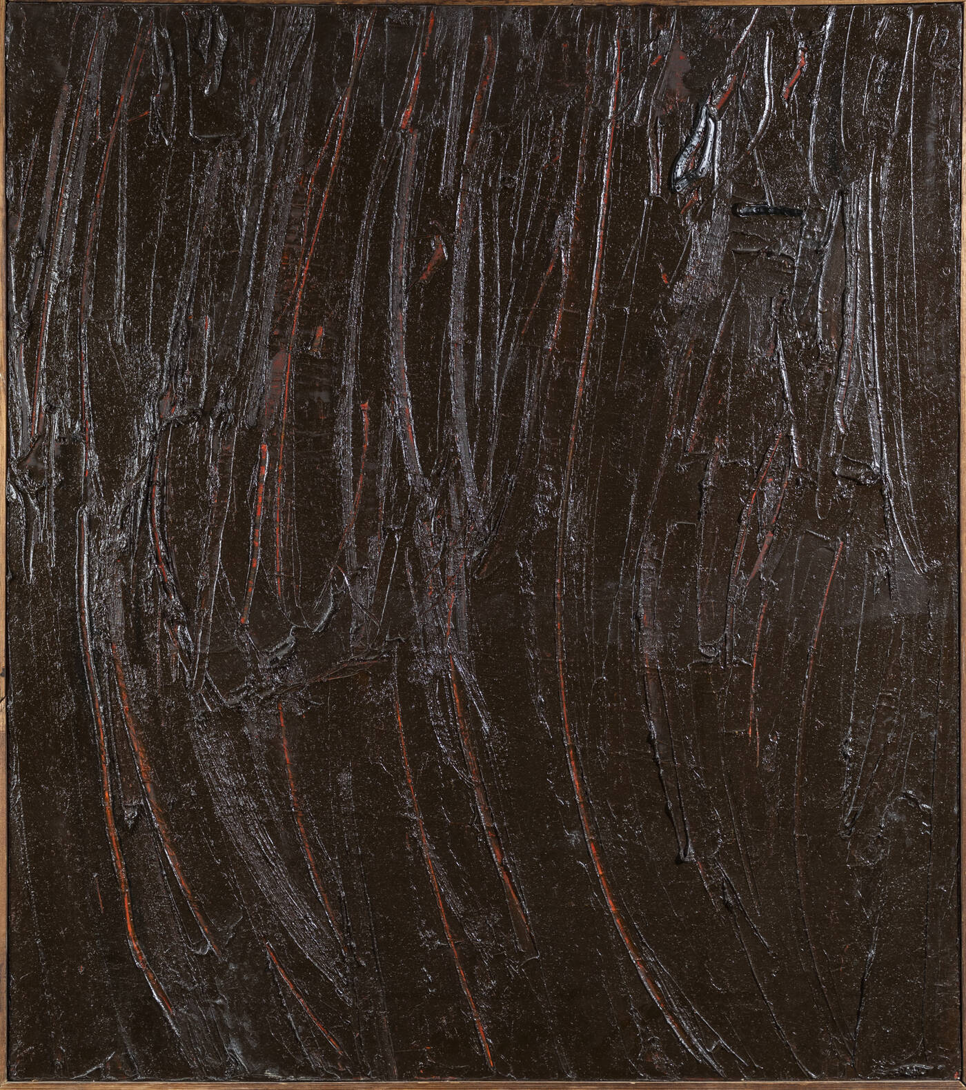 PIERO RUGGERI - 'Marrone con curva' 1988