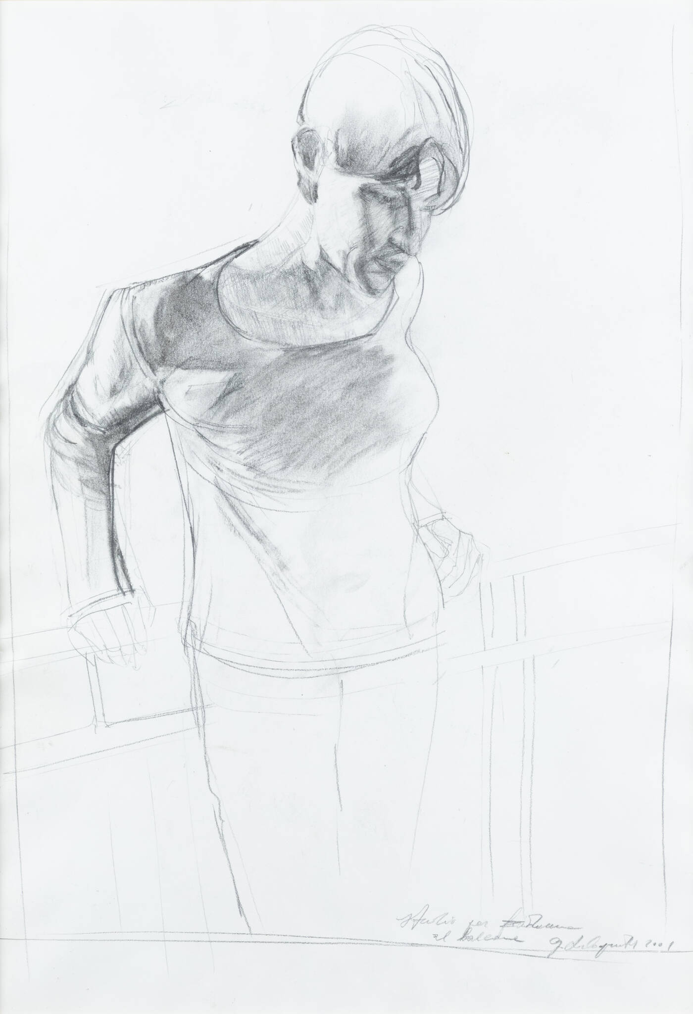 GIOVANNI LA COGNATA - 'Studio per donna al balcone' 2001