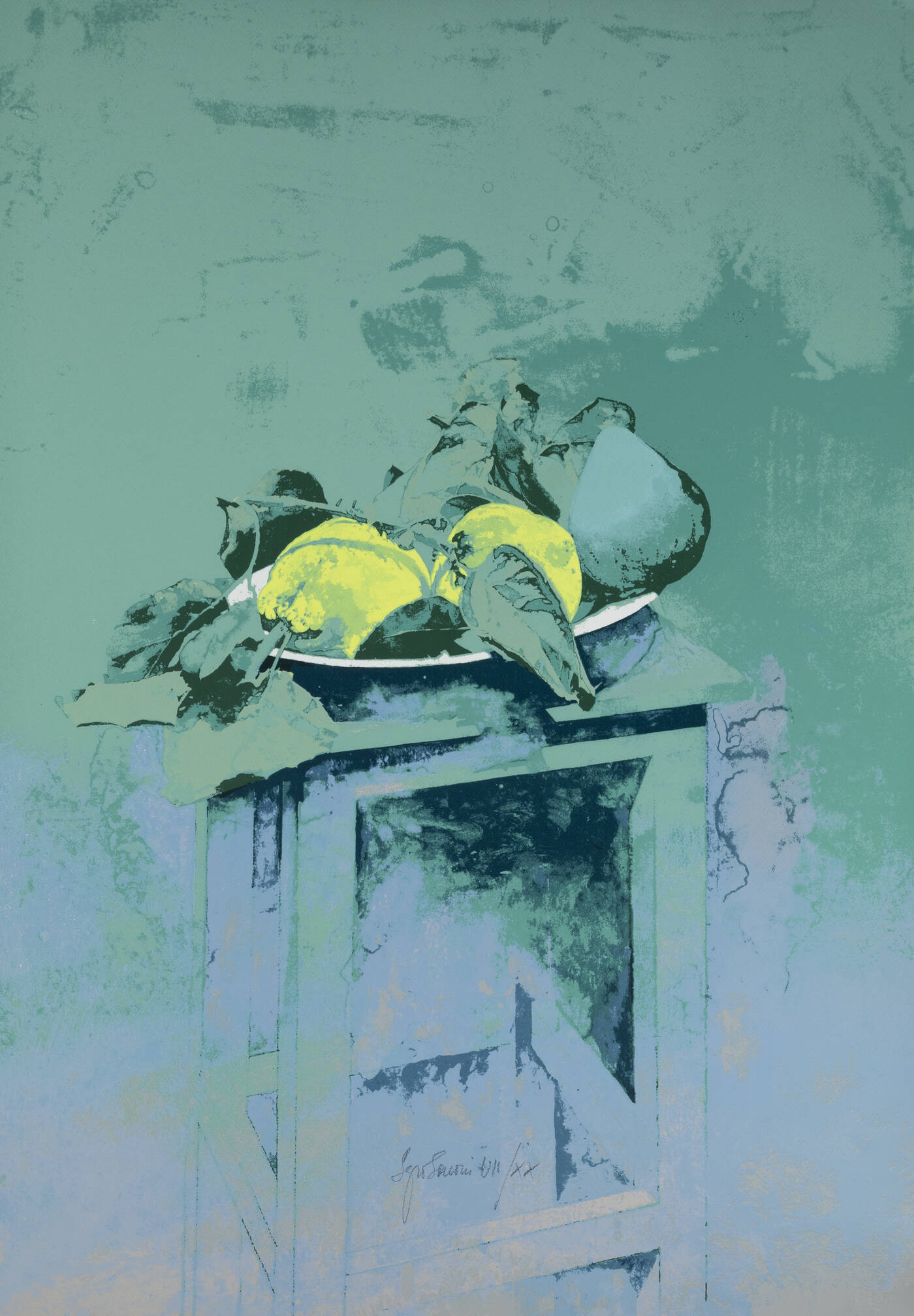 SERGIO SARONI - 'Natura morta con frutta'