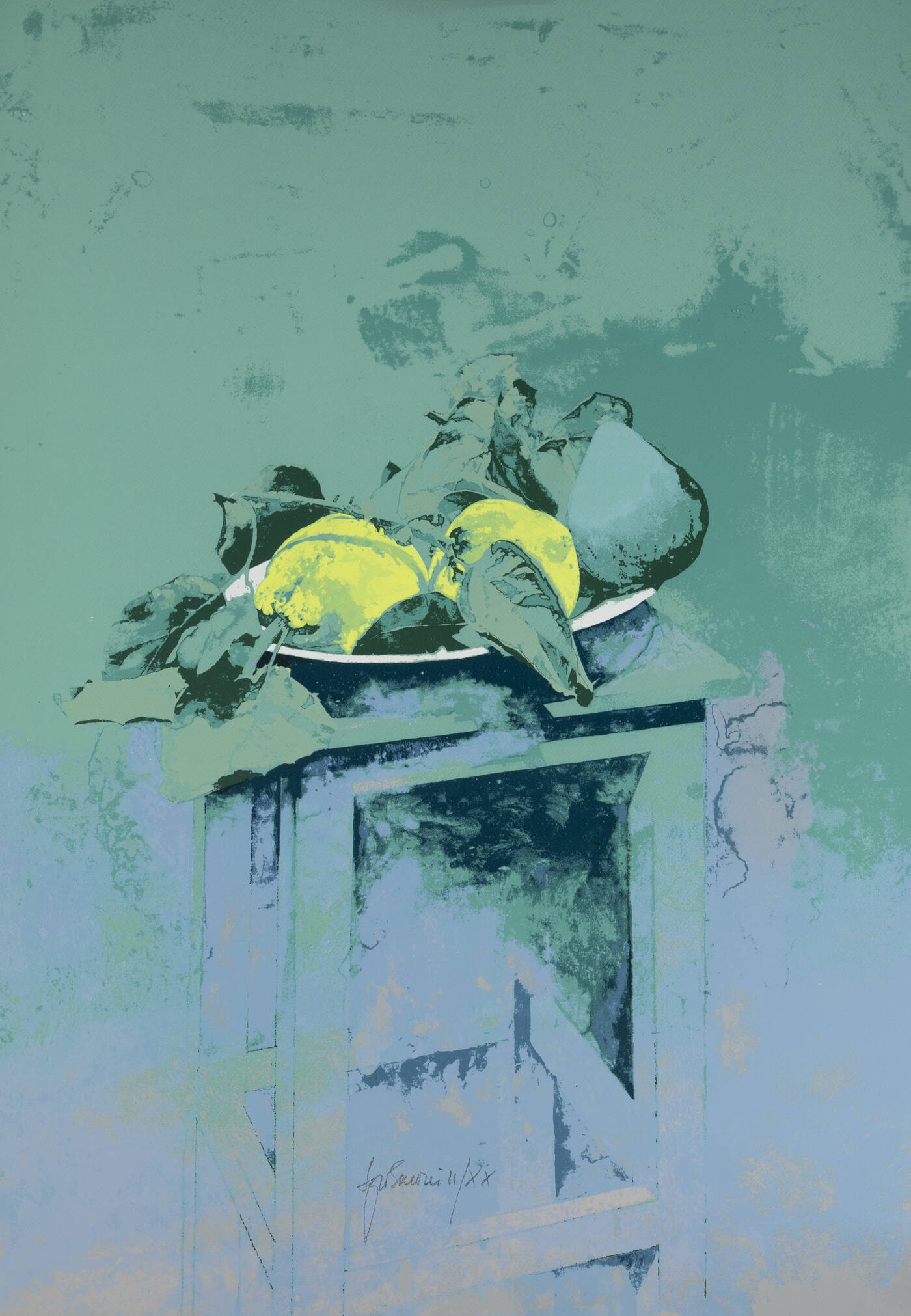 SERGIO SARONI - 'Natura morta con frutta'