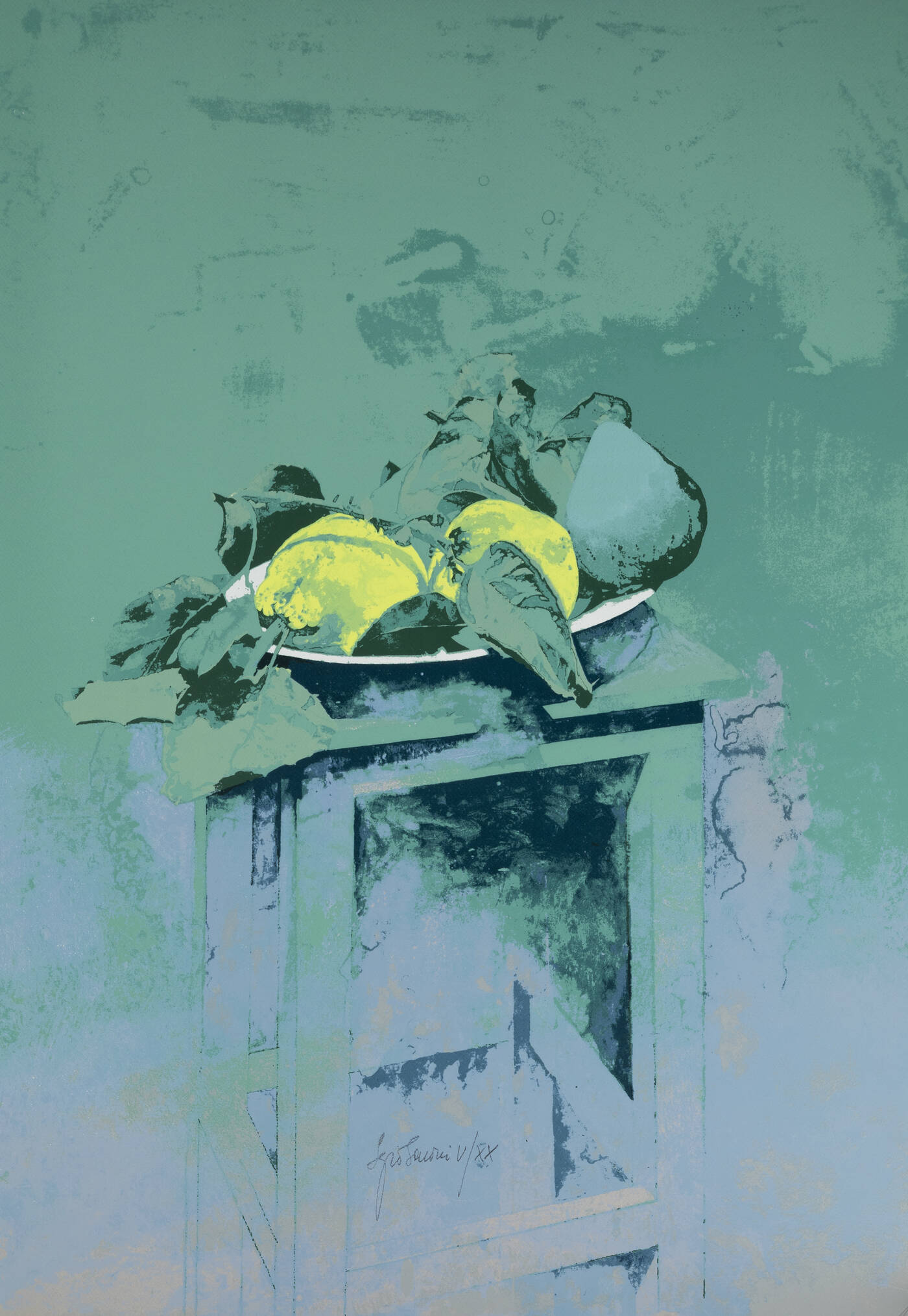 SERGIO SARONI - 'Natura morta con frutta'