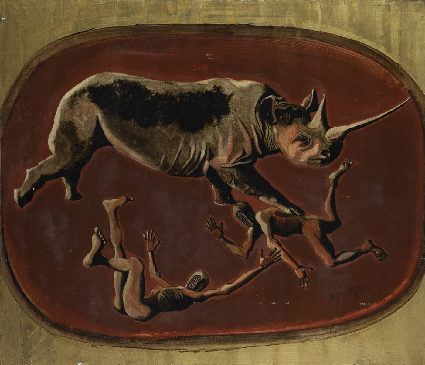 LEONARDO GIAMPAOLO - 'Rinoceronte bellicoso' 1964
