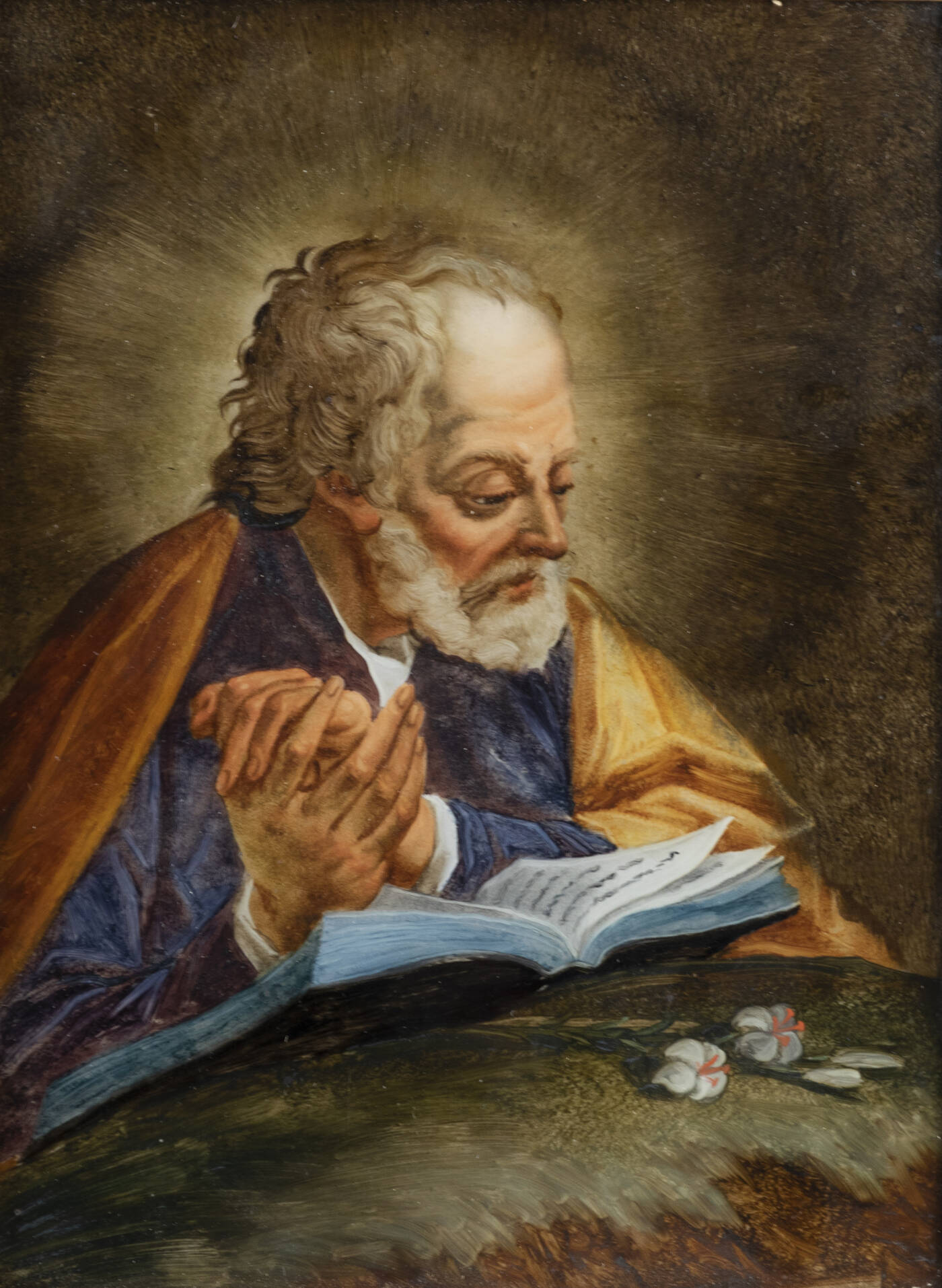 PITTORE DEL XVII SECOLO - 'Santo in preghiera'