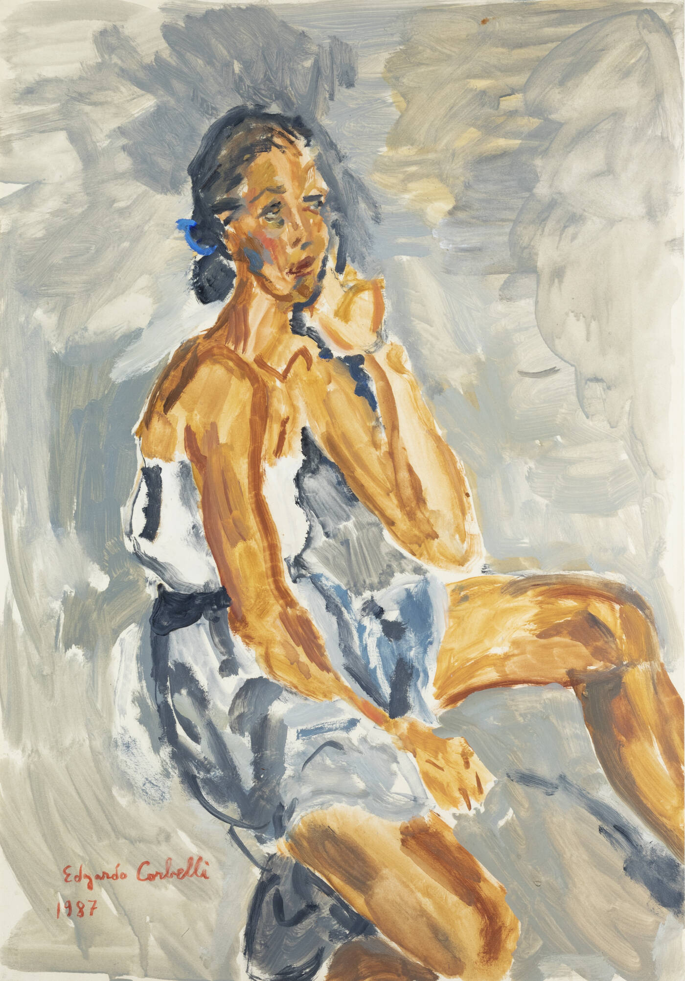 EDGARDO CORBELLI - 'Modella in posa' 1987