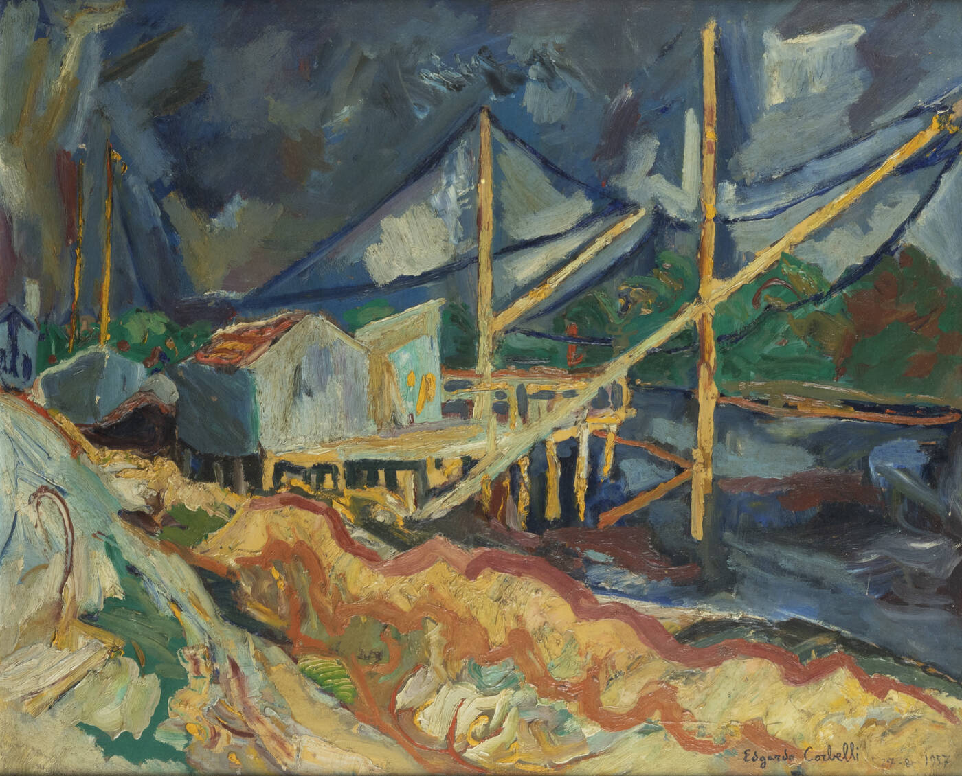 EDGARDO CORBELLI - 'Canale Corsini - Ravenna' 27/8/1957 EDGARDO CORBELLI - 'Canale Corsini - Ravenna' 27/8/1957